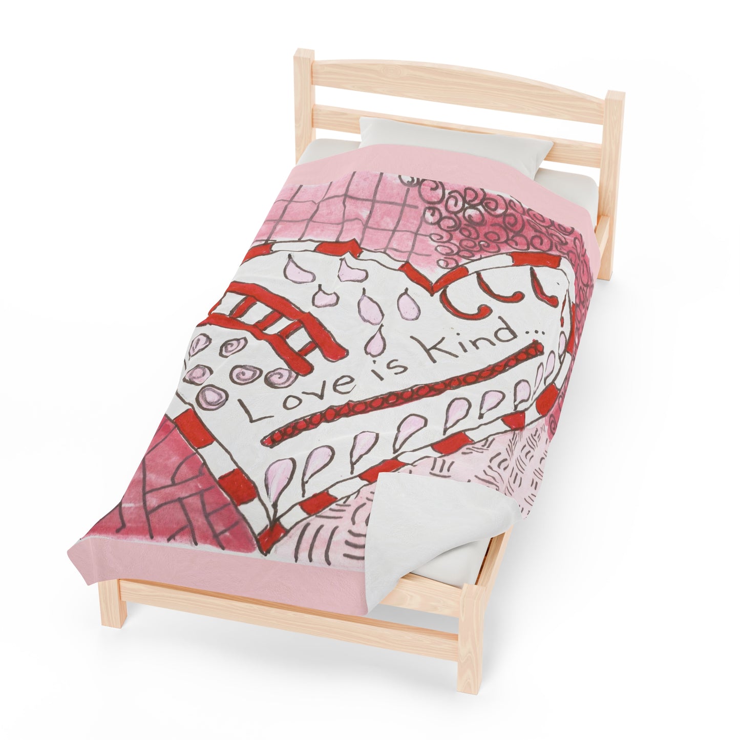Love Is Kind...Velveteen Plush Blanket