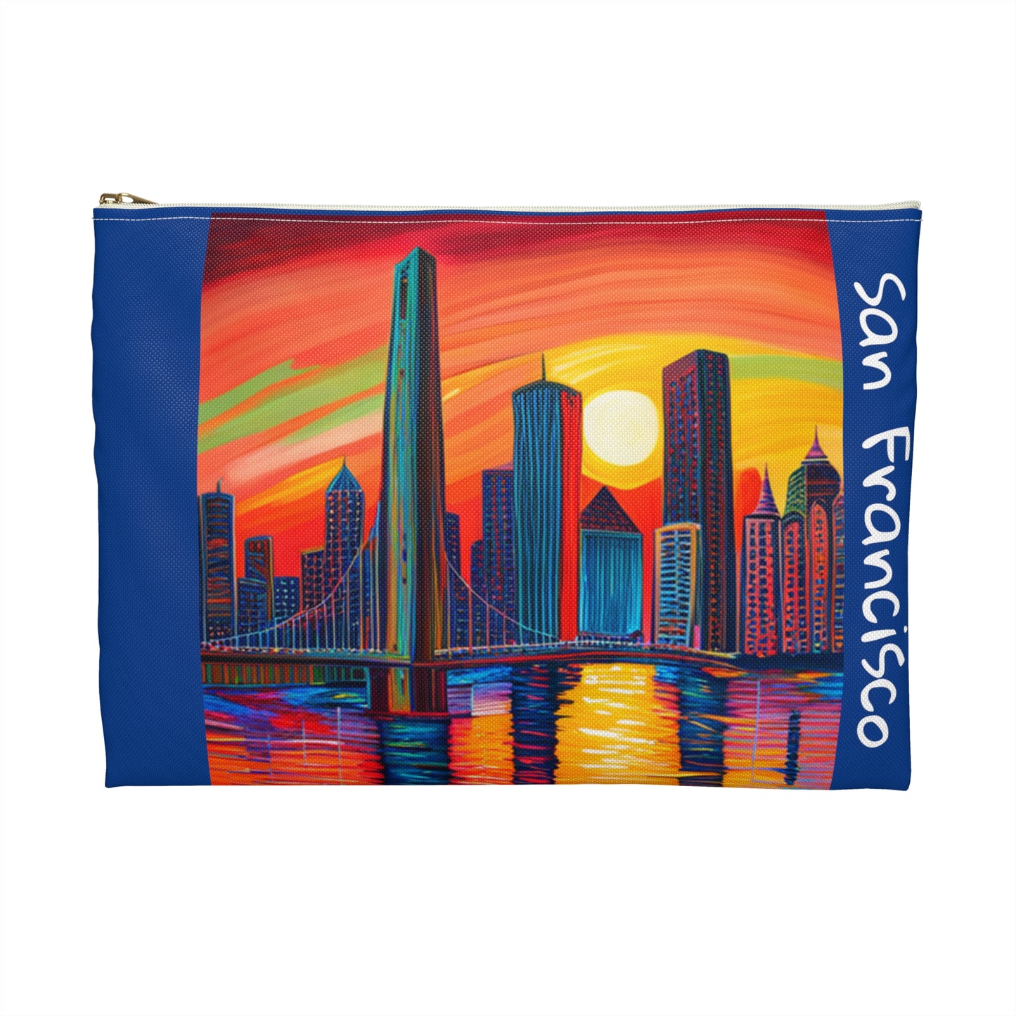 San Francisco Skyline Travel Pouch - Durable and Versatile Cosmetic Bag or Pencil Case