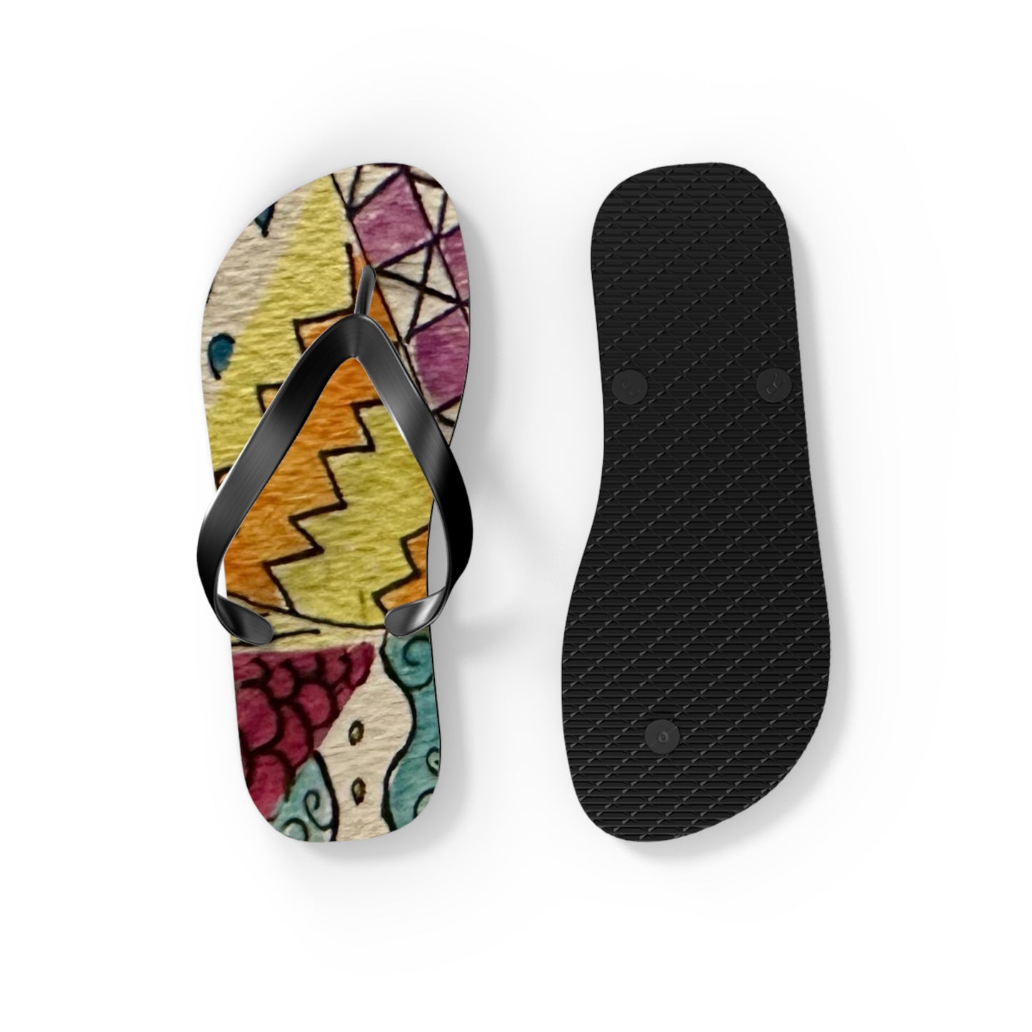 Zentangle Flip Flops