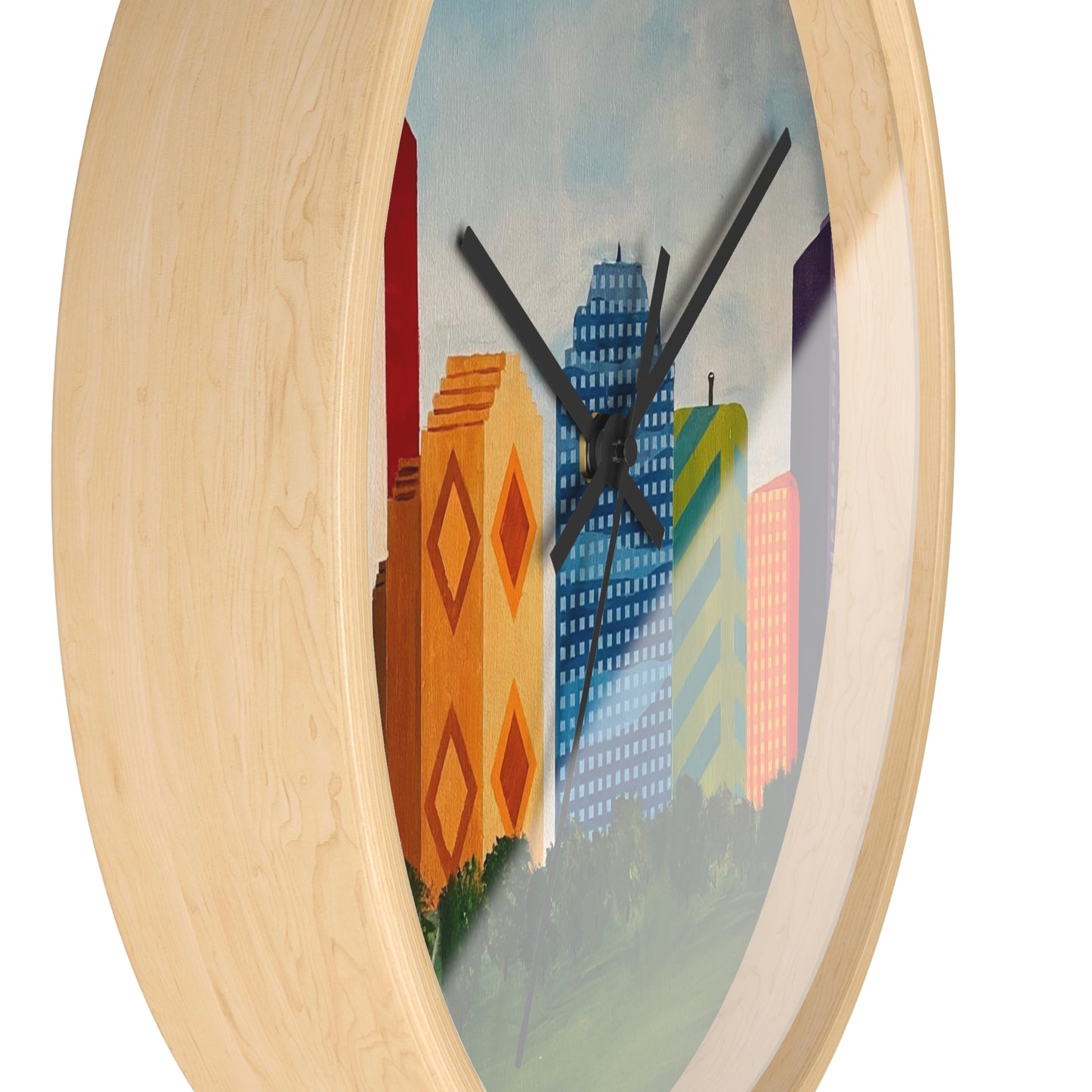 Houston Views Wall Clock