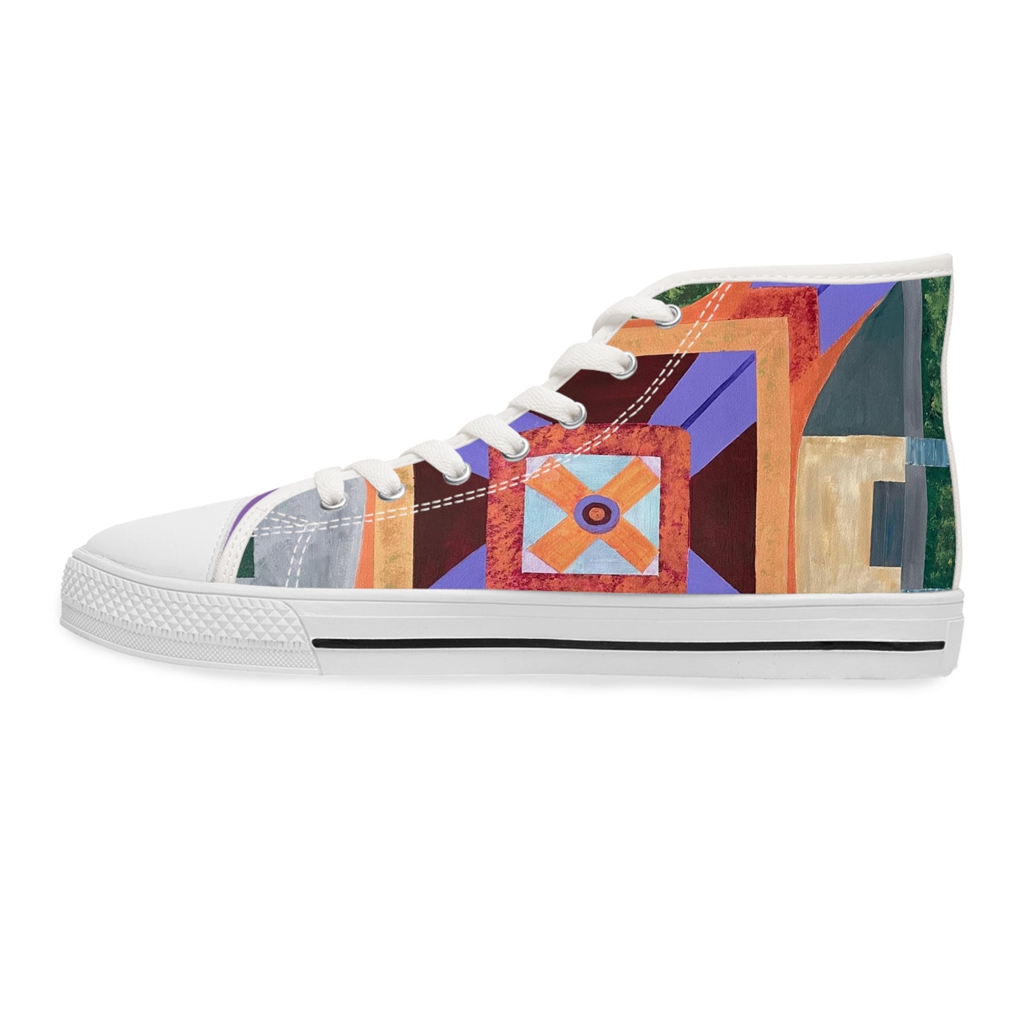 Paris Abstract Eiffel Tower Women's High Top Sneakers