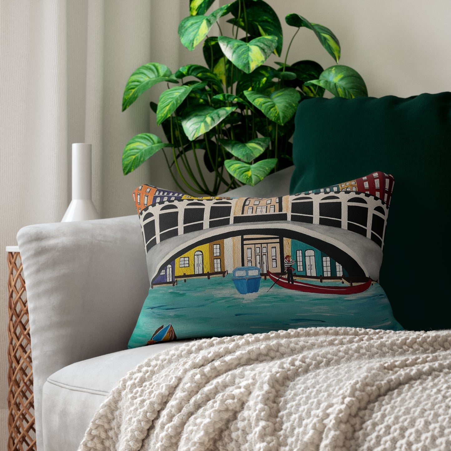 Venice Italy Lumbar Pillow