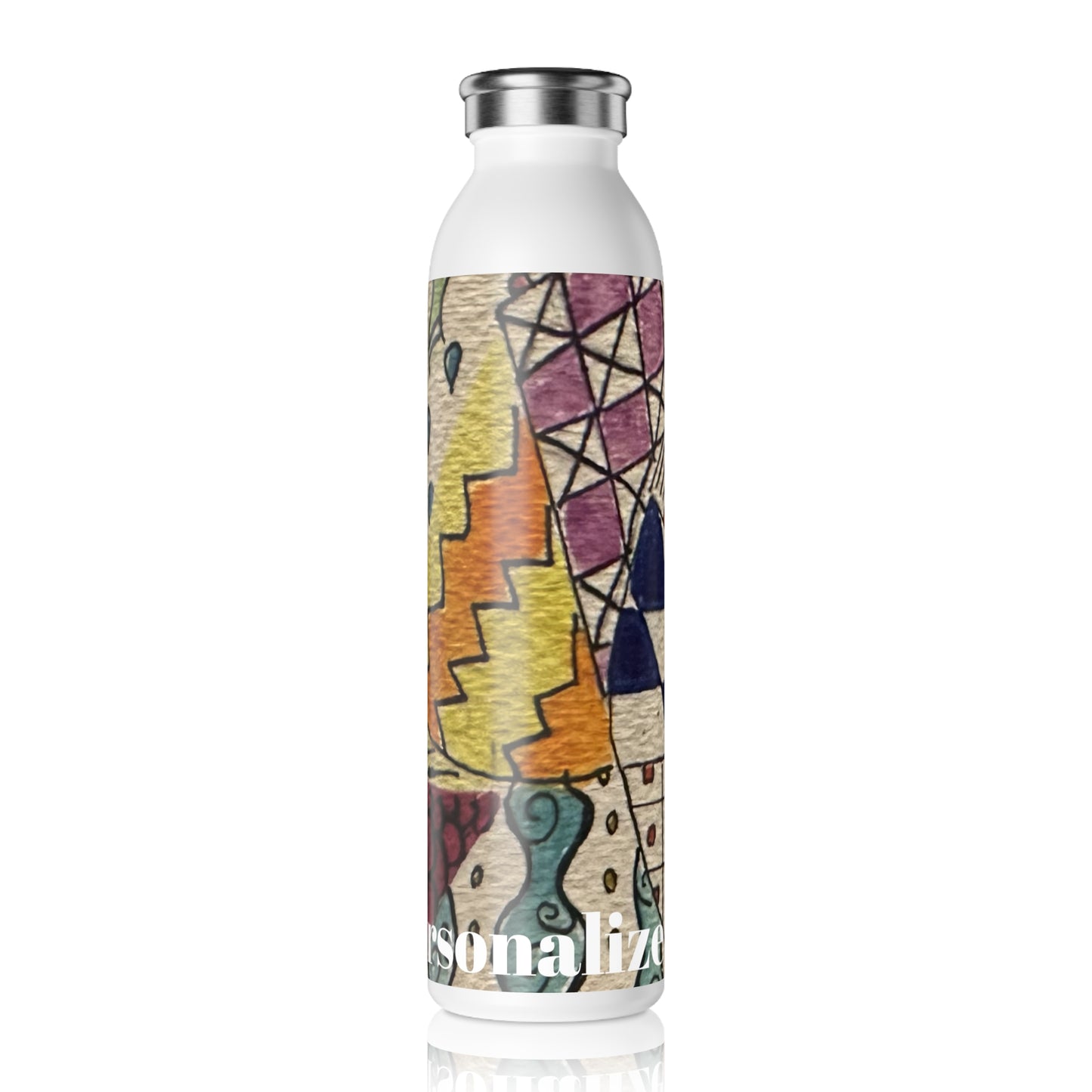 Zentangle Slim Water Bottle (20oz)