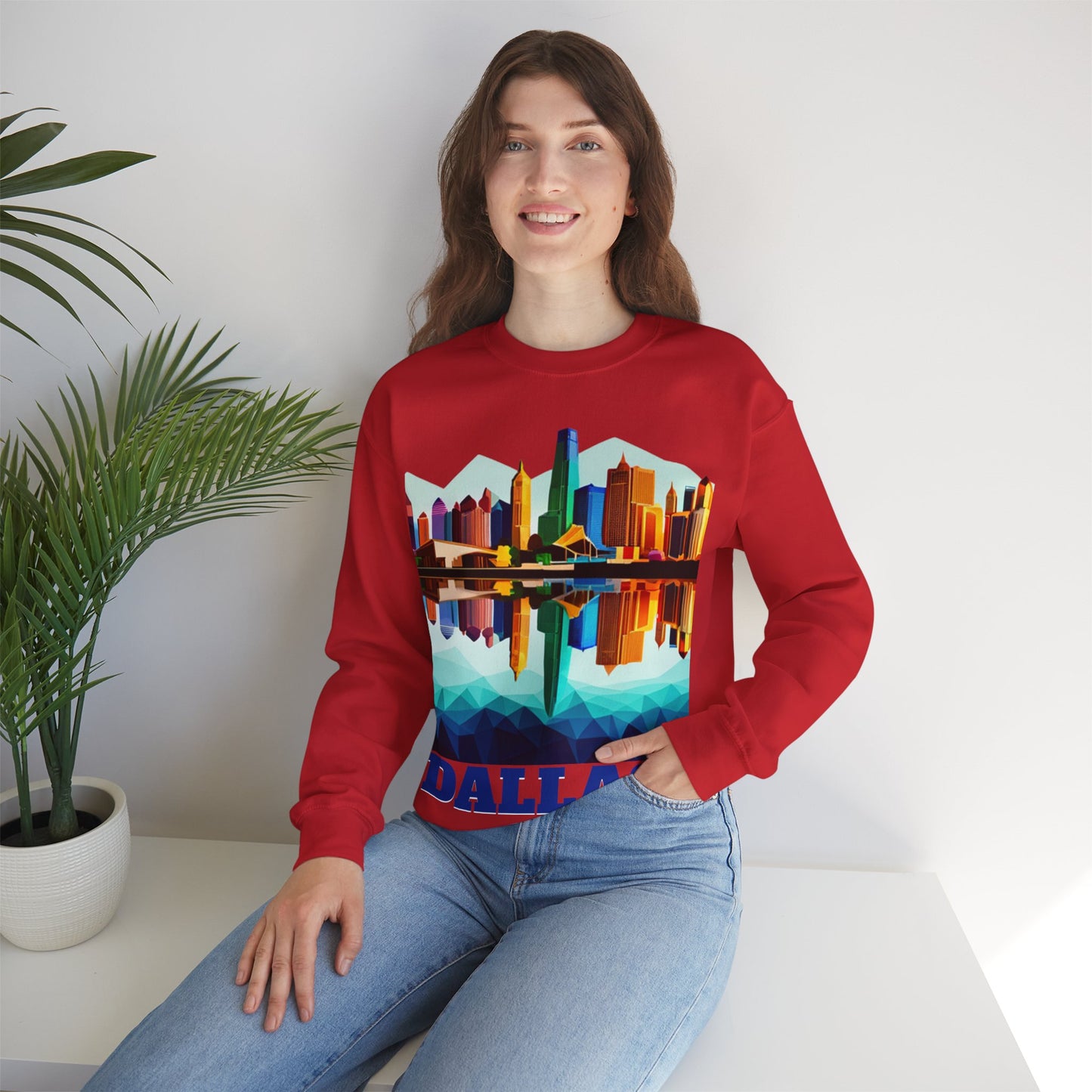 Dallas Texas Reflections Unisex Crewneck Sweatshirt