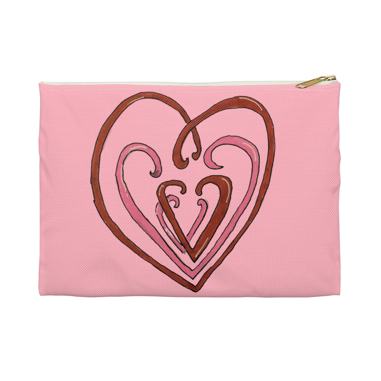 Hearts Intertwined Accessory Pouch - Pink