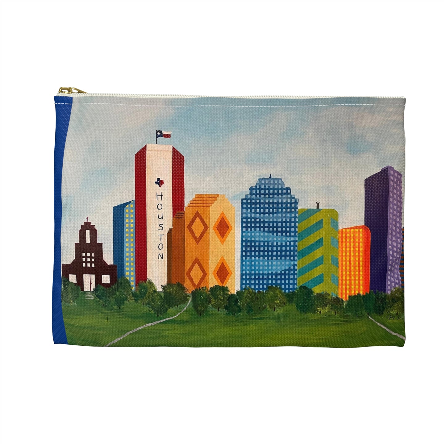Houston Views Travel Pouch -Cosmetic Bag or Pencil Case | Houston Texas