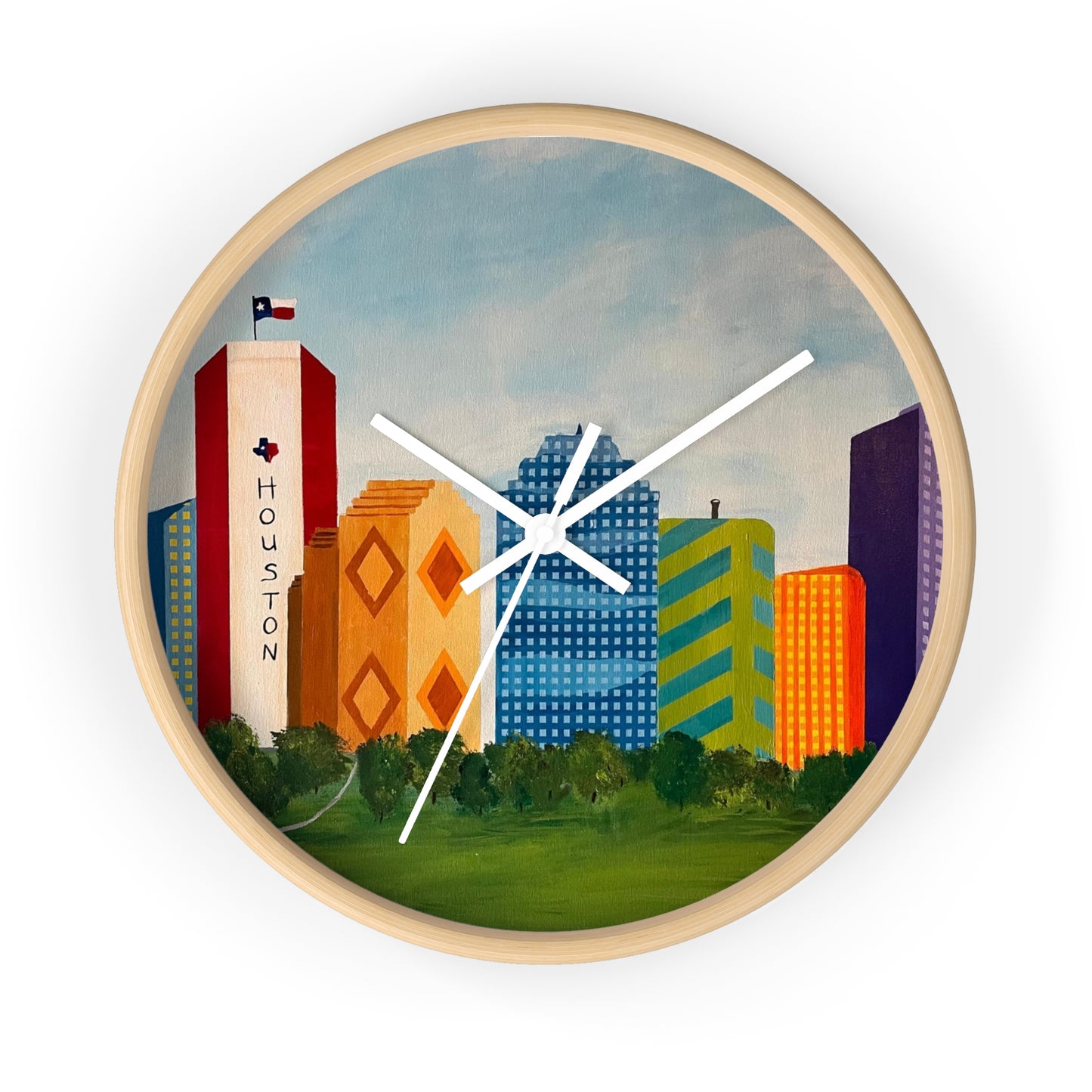 Houston Views Wall Clock