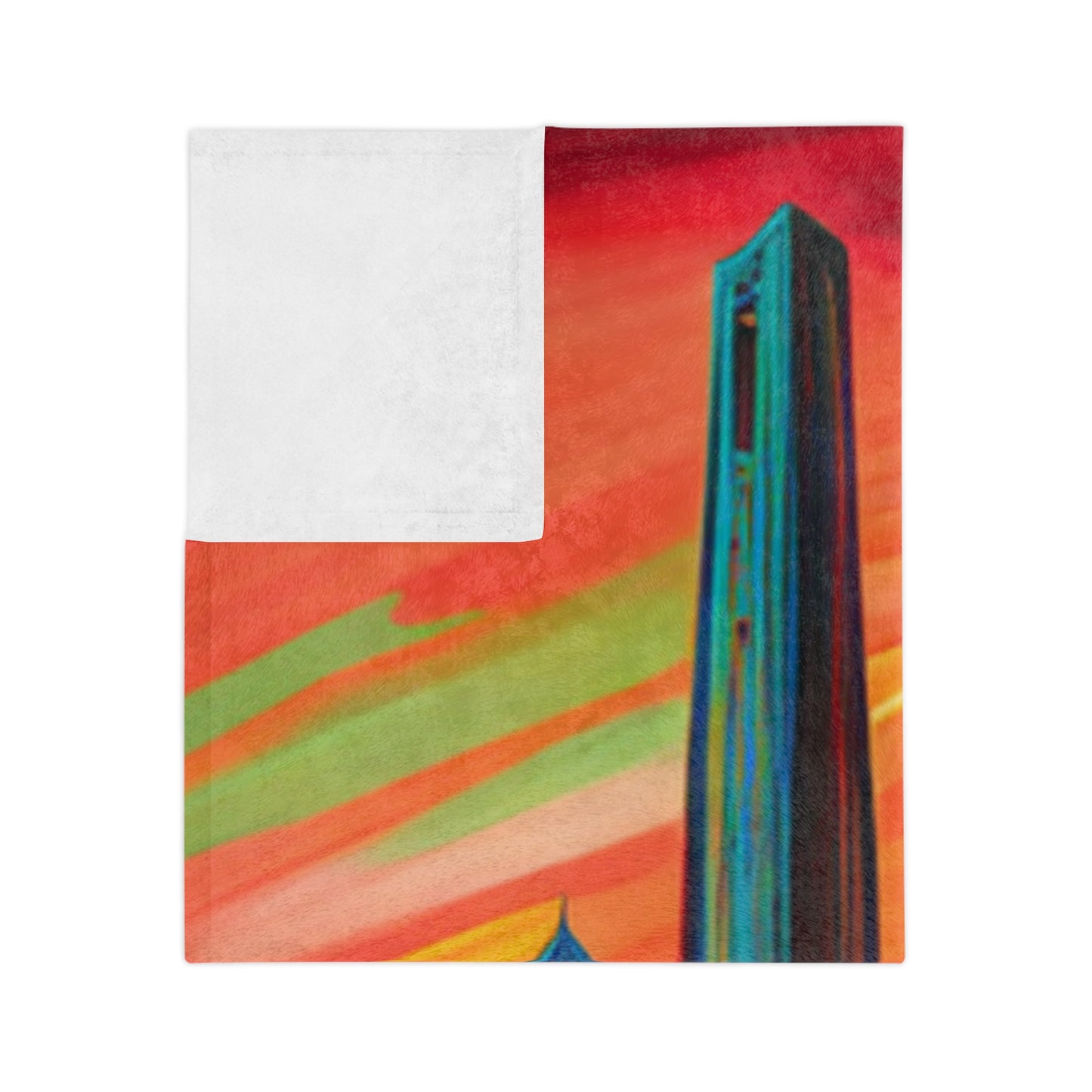 San Francisco Skyline Velveteen Minky Blanket