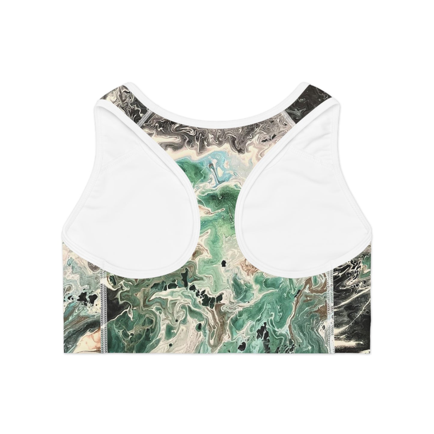 Emerald Swirl Sports Bra / Yoga Top