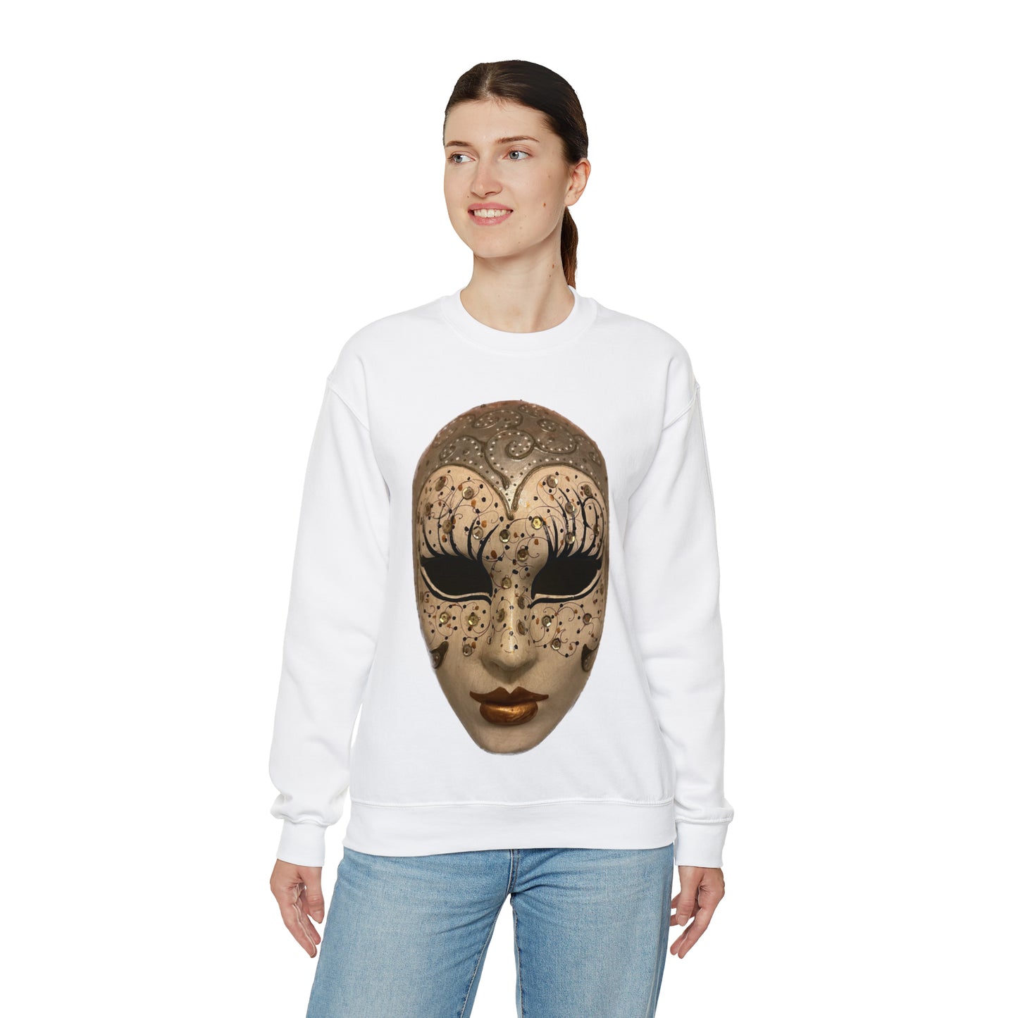 Mystery of Venice Mask Crewneck Sweatshirt