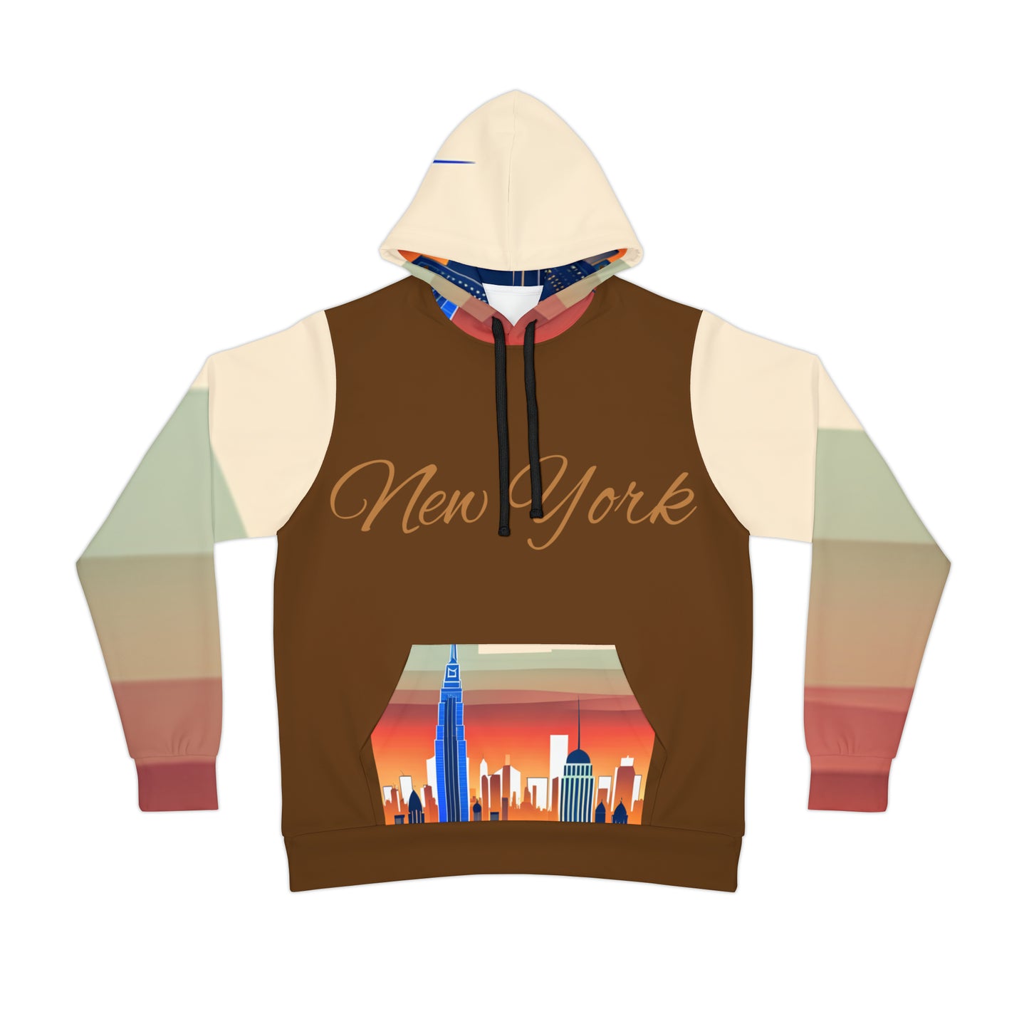 New York City Skyline Unisex Athletic Hoodie Sweatshirt