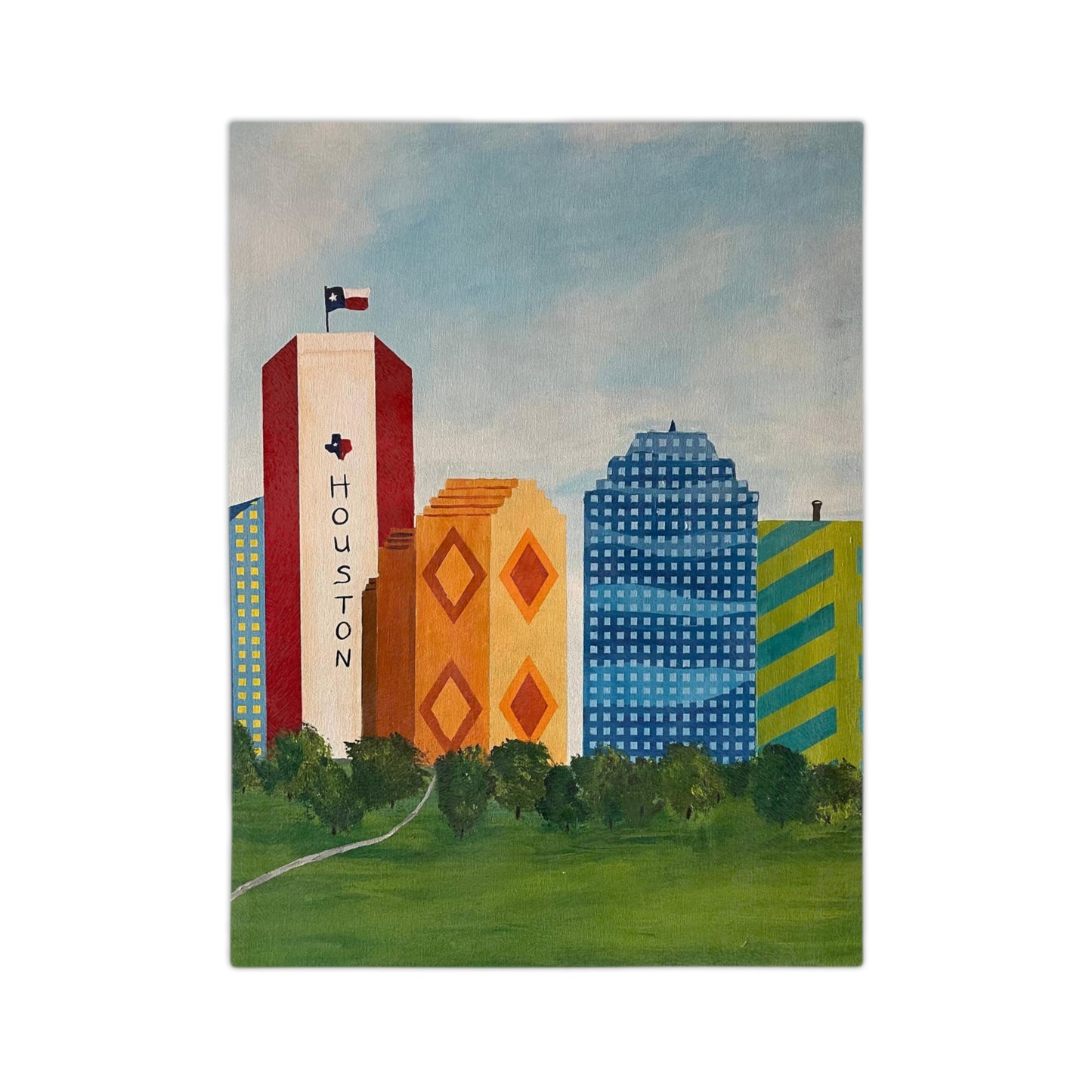 Houston Views Velveteen Minky Blanket | Houston Texas