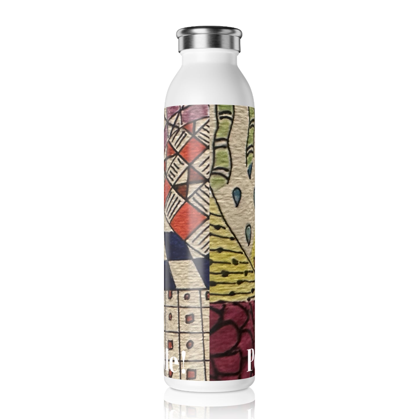 Zentangle Slim Water Bottle (20oz)