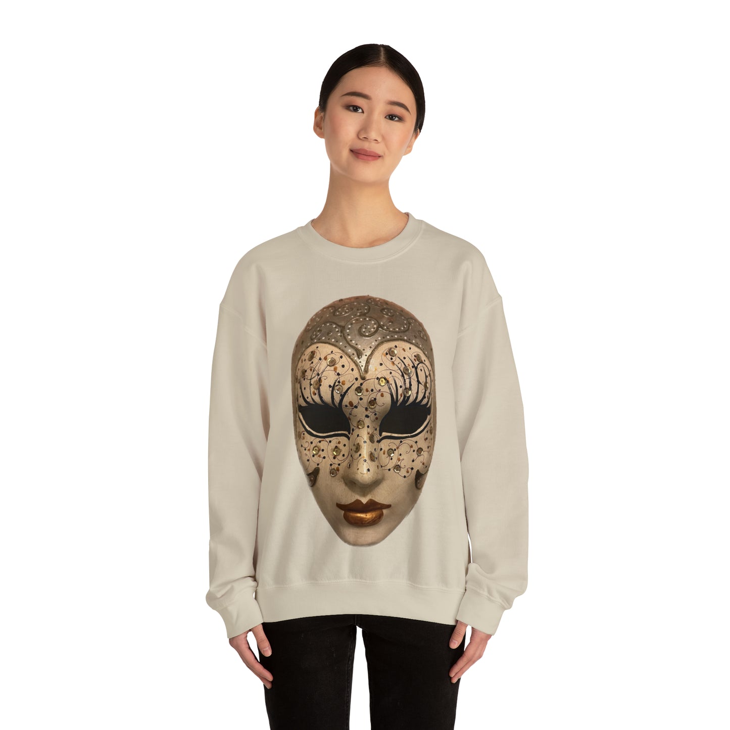 Mystery of Venice Mask Crewneck Sweatshirt