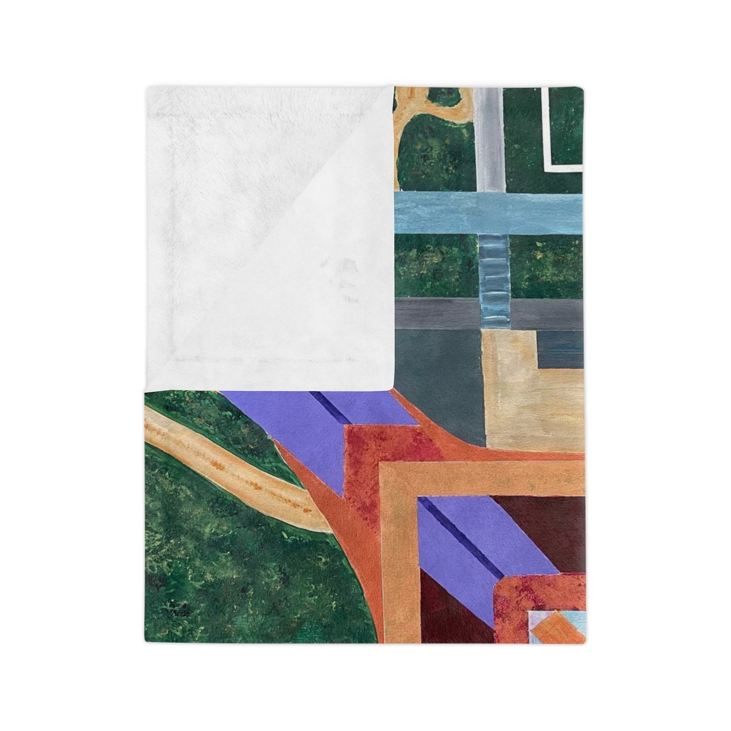 Paris Abstract Eiffel Tower Velveteen Minky Blanket