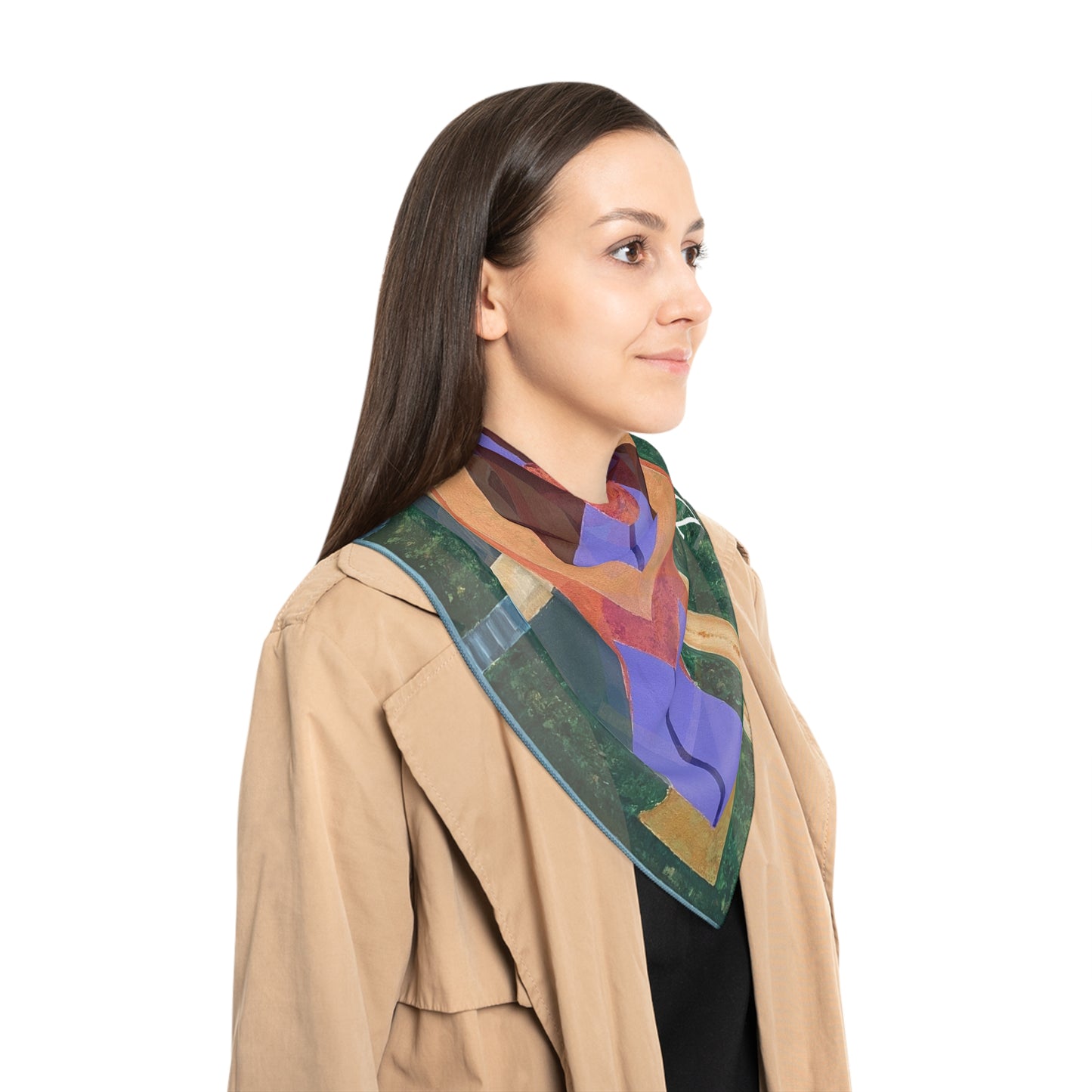 Paris Abstract Eiffel Tower Poly Scarf