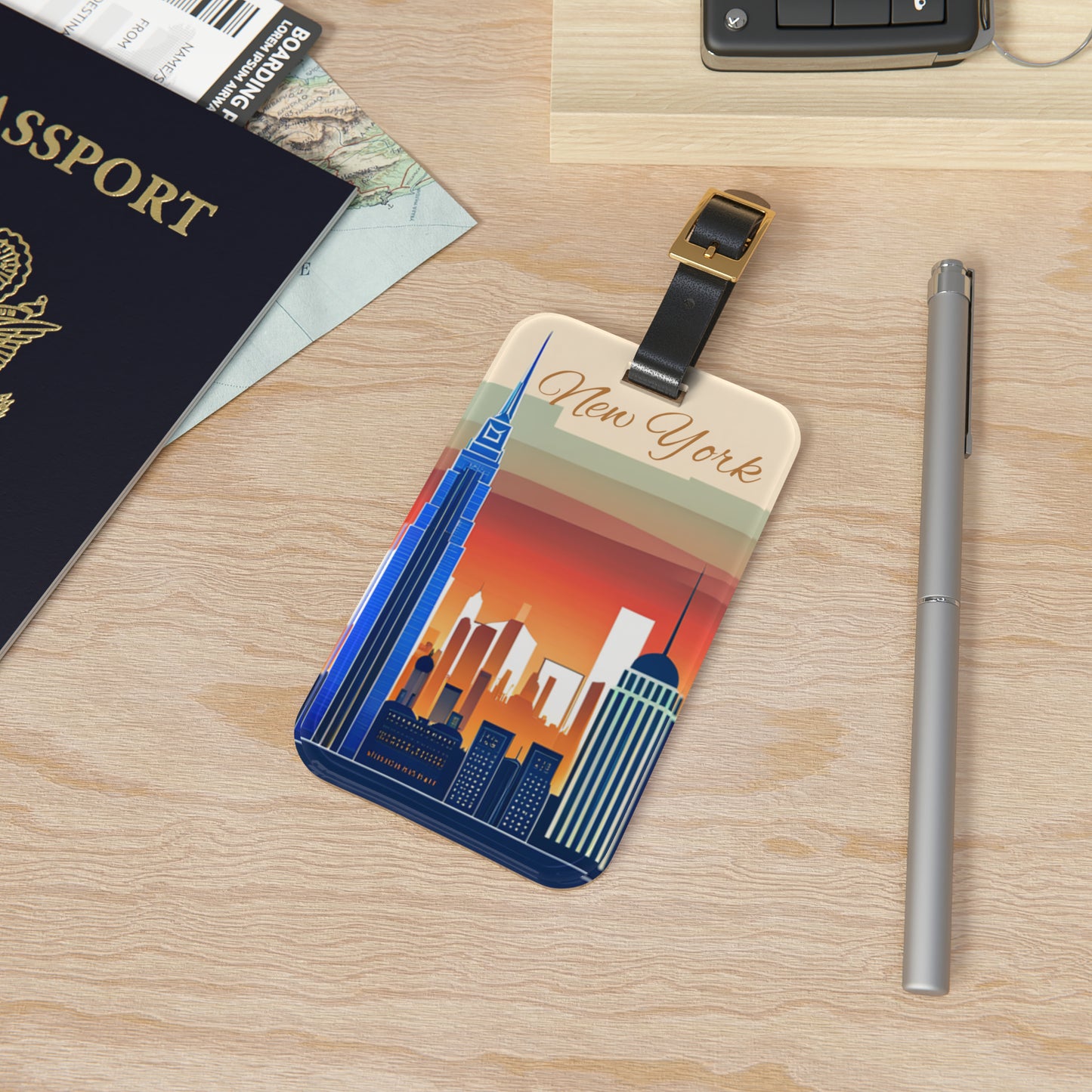 New York City Skyline Luggage Name Tag