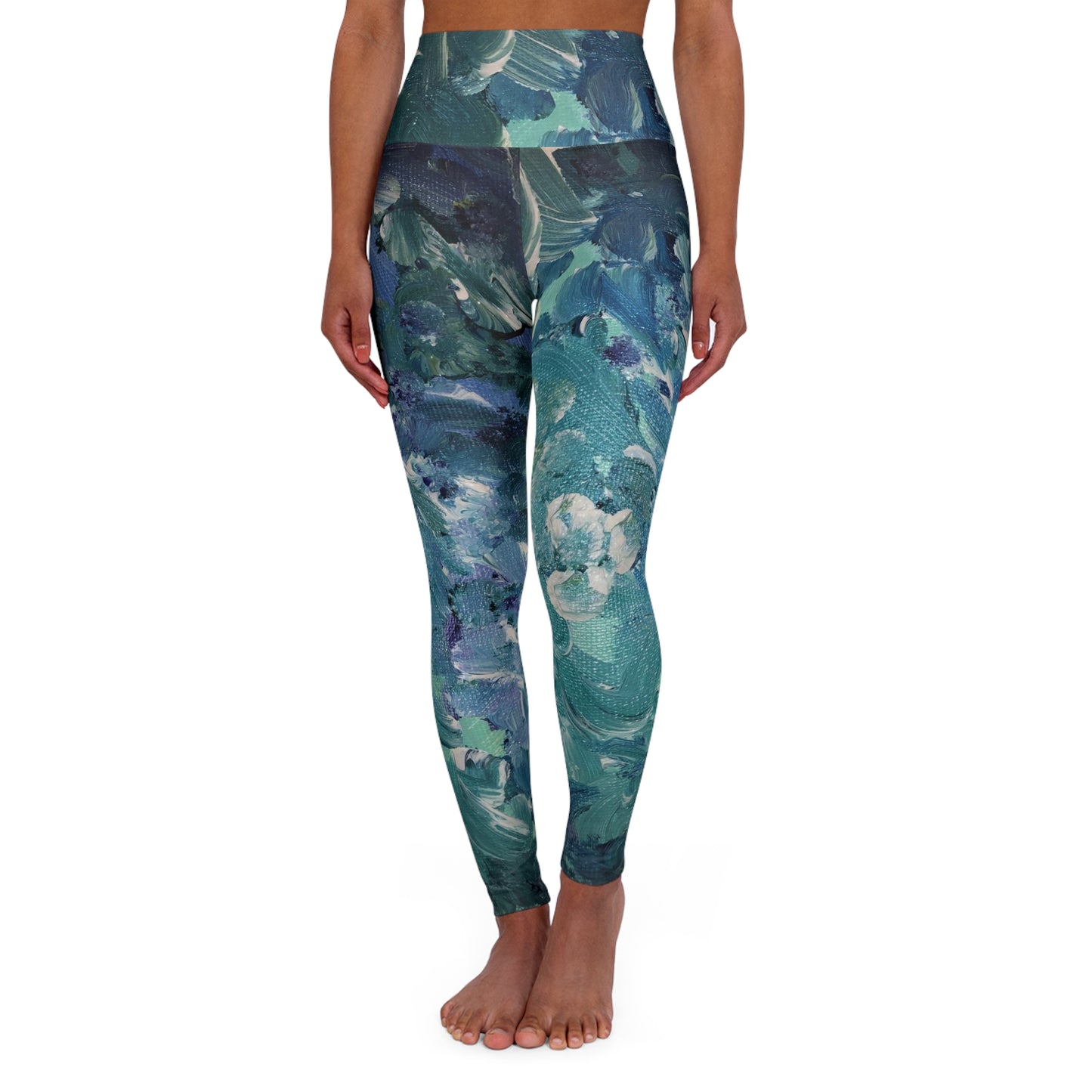 Cool Water High Waisted Yoga Leggings