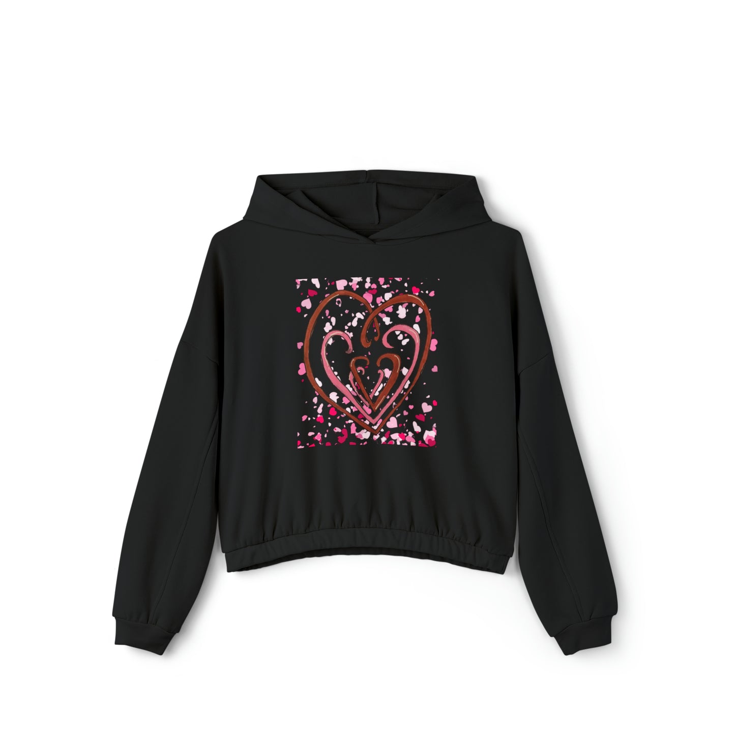Hearts Intertwined - Women's Cinched Bottom Hoodie