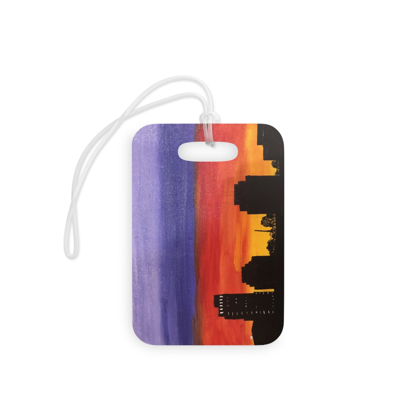 Sunset Over Houston Skyline Luggage Tag | Houston Texas