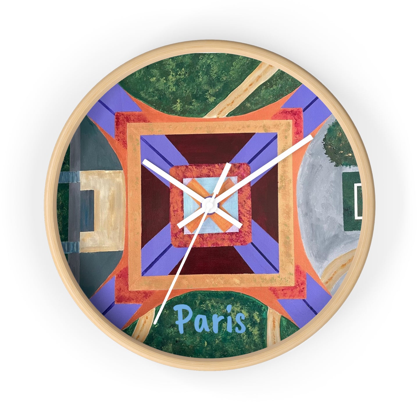 Paris Abstract Eiffel Tower Wall Clock