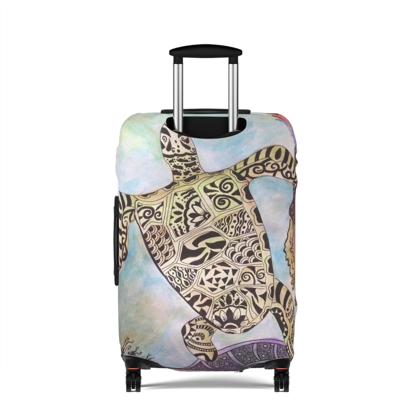 Zentangle Turtle Luggage Cover