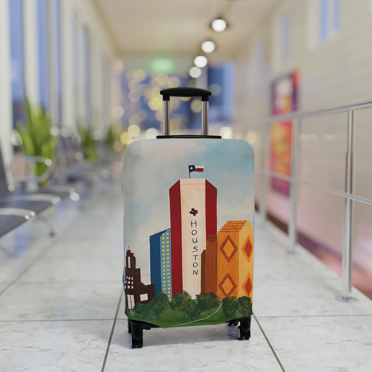 Houston Views Luggage Cover |Houston Texas