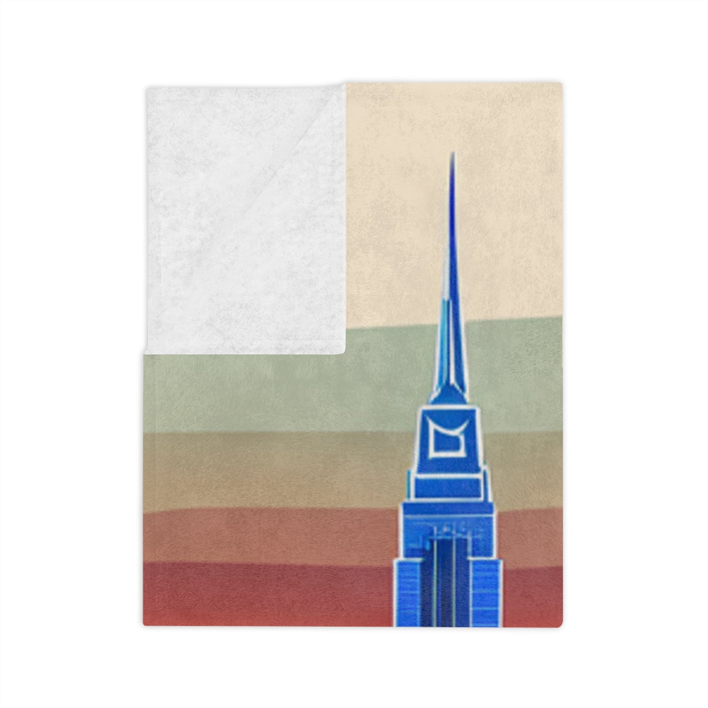 New York City Skyline Velveteen Minky Blanket