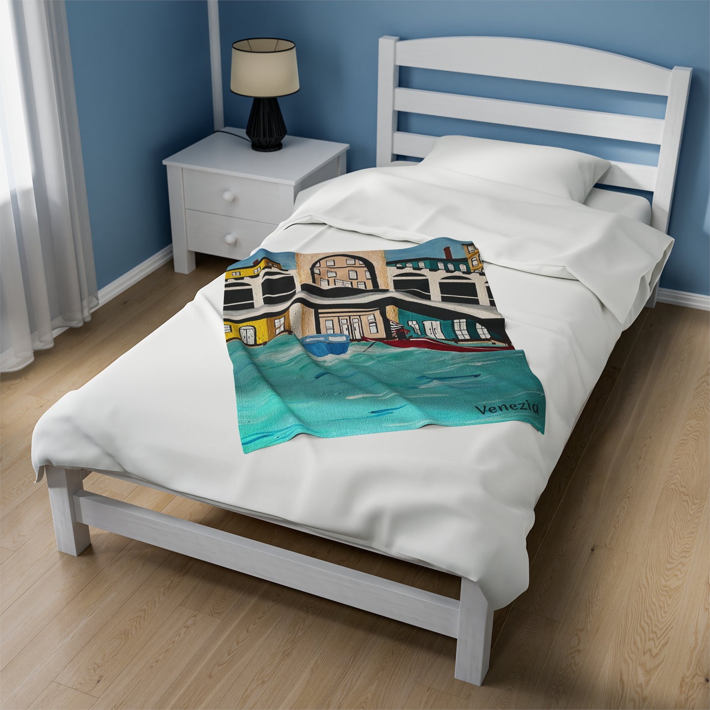 Venice Italy Velveteen Plush Blanket