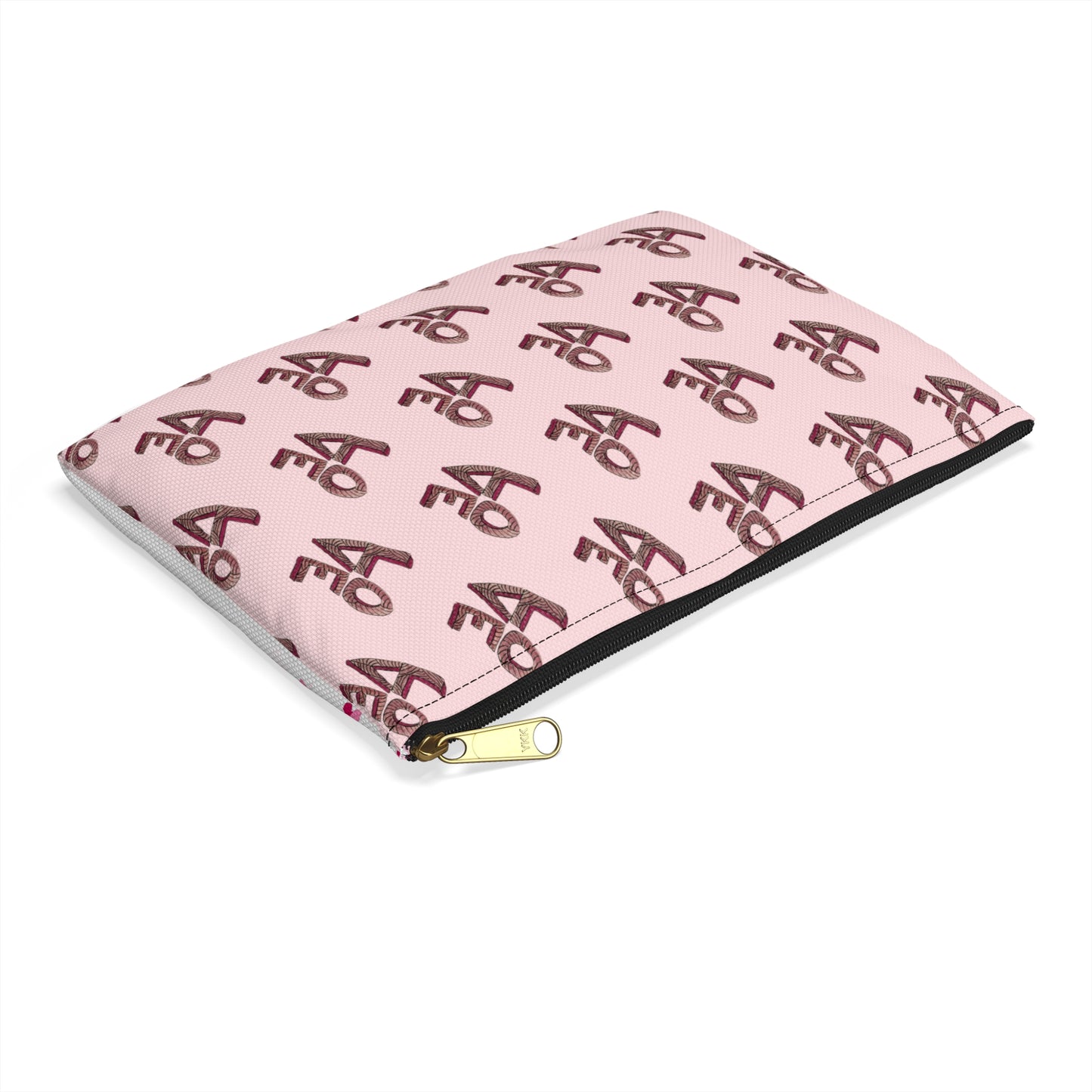 Stacked Love Accessory Pouch - Pink/White