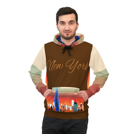 New York City Skyline Unisex Athletic Hoodie Sweatshirt
