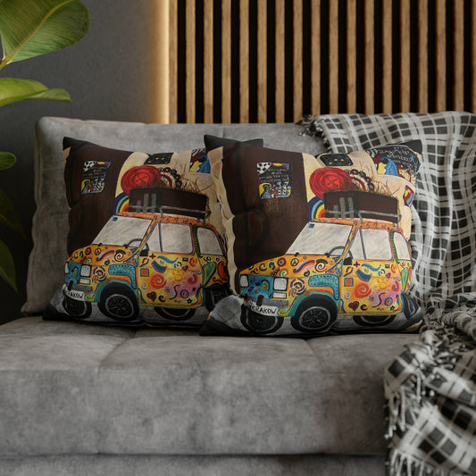 Krakow Poland Pillow Cover (Black)