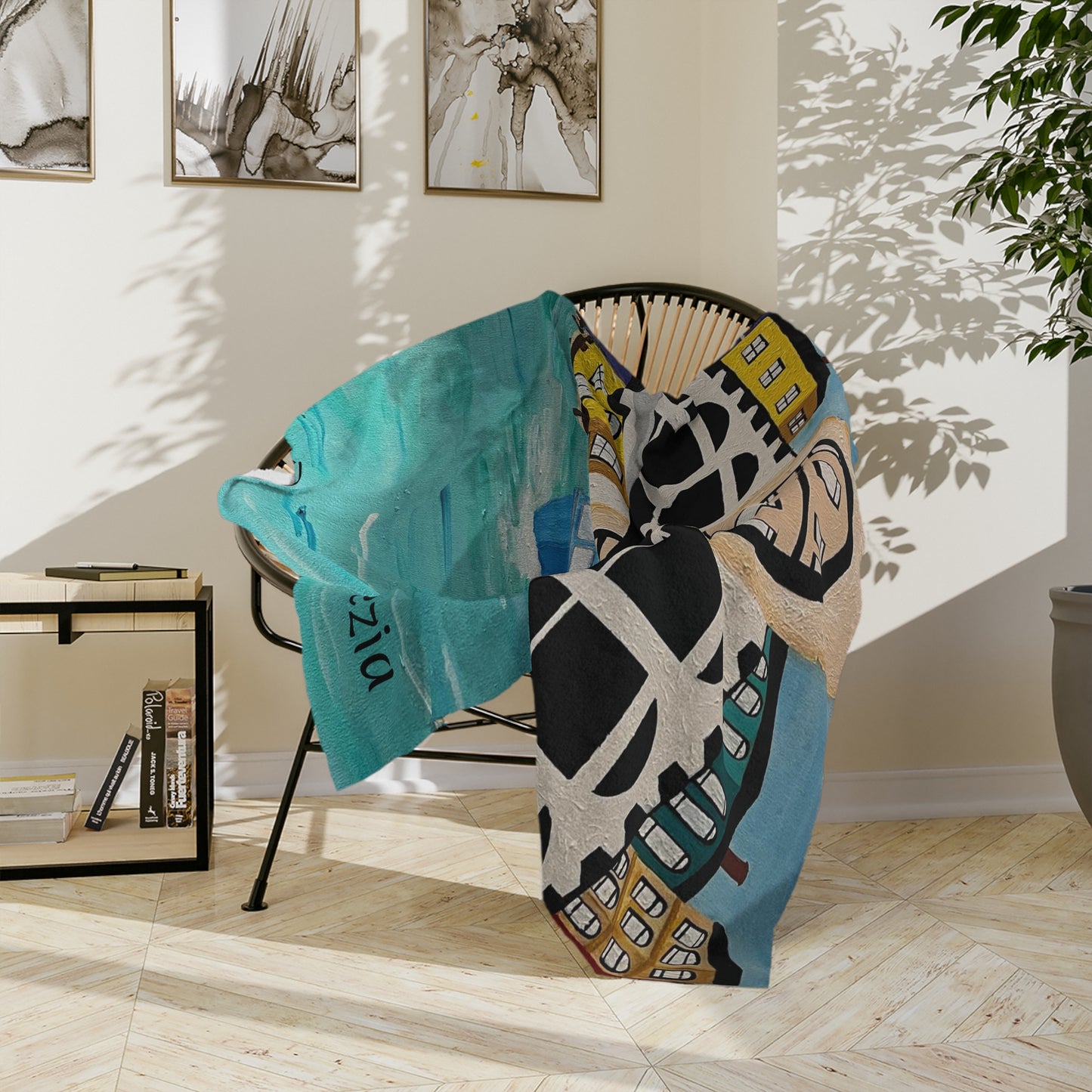 Venice Italy Velveteen Minky Blanket