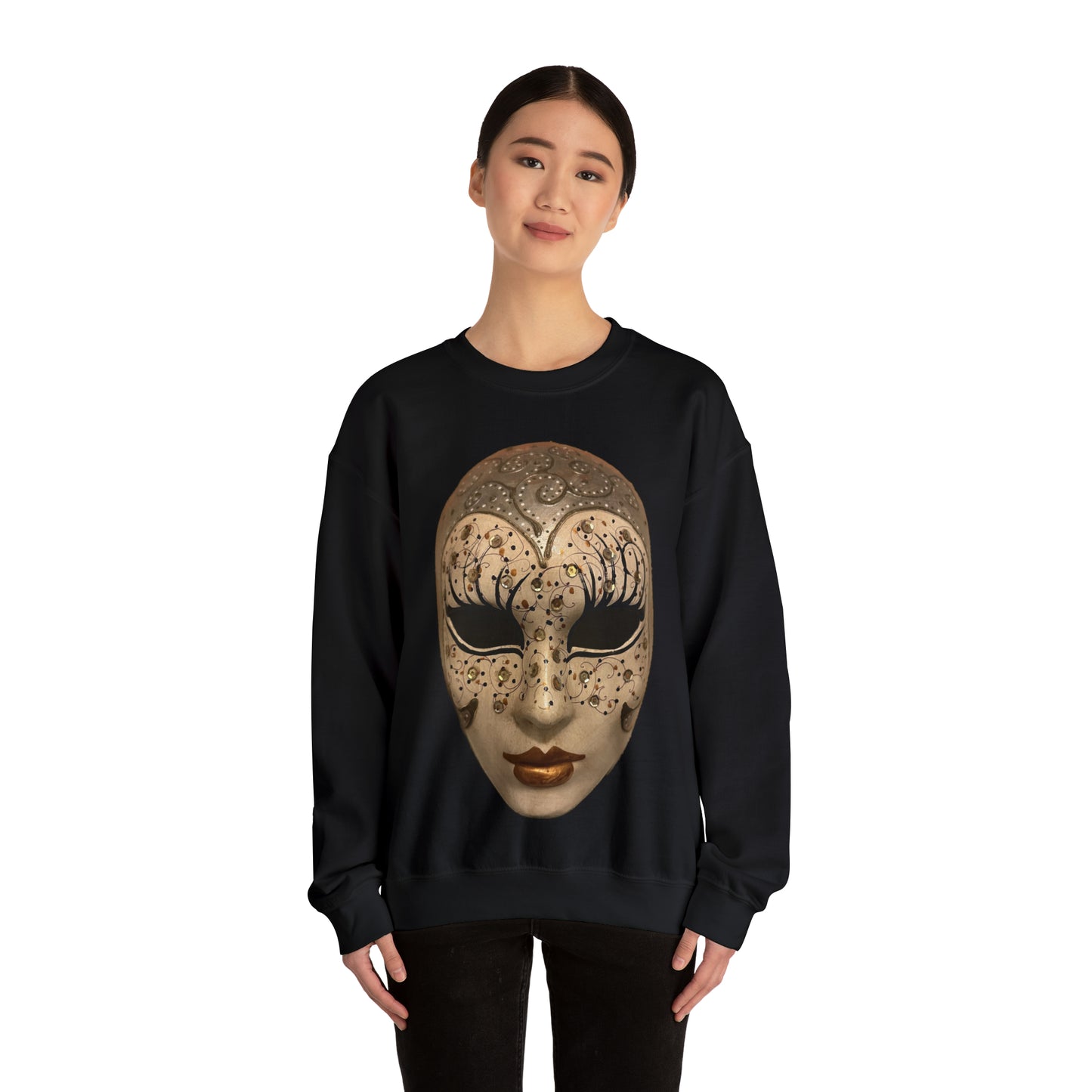 Mystery of Venice Mask Crewneck Sweatshirt