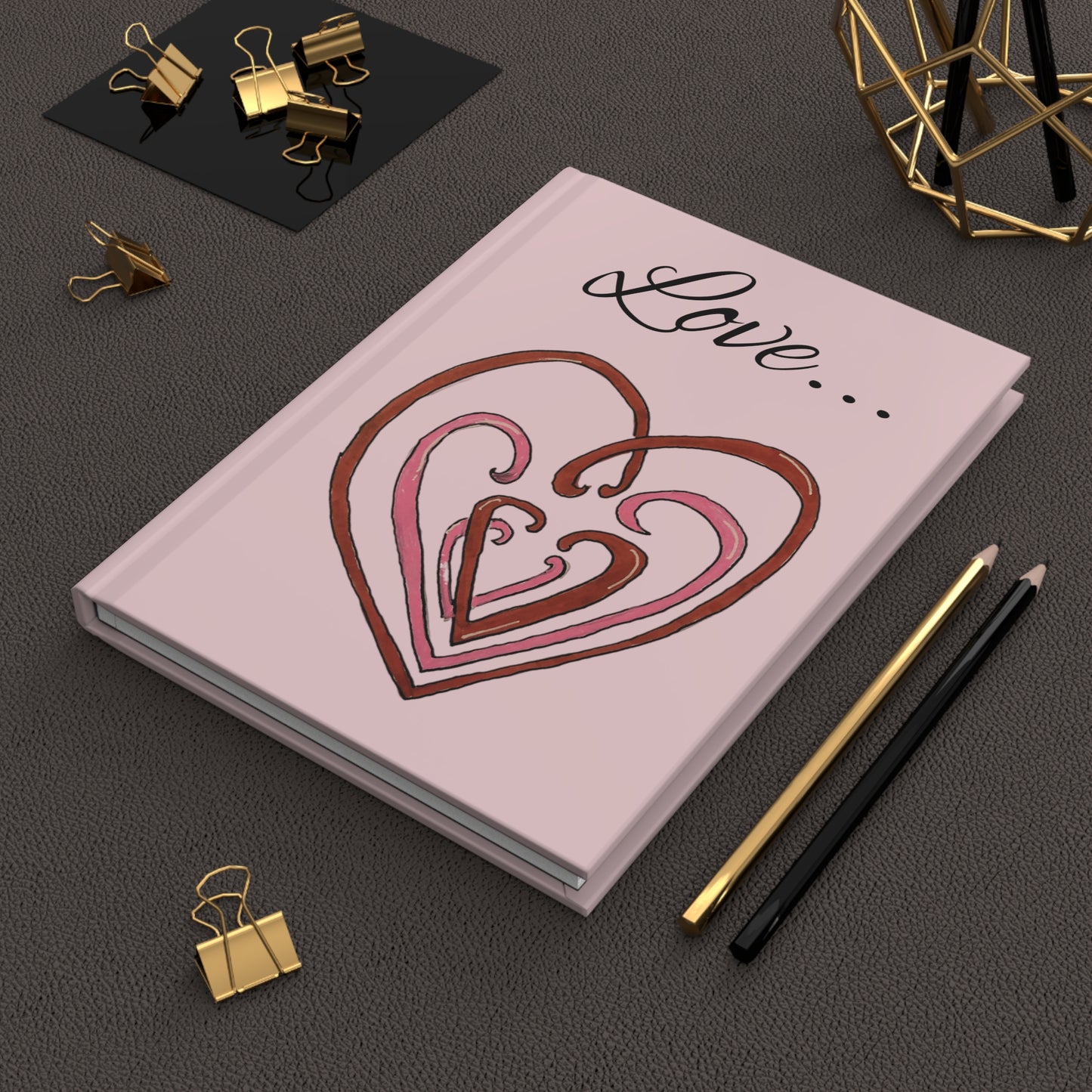 Hearts Intertwined Hardcover Journal Matte (Love...Just is.)