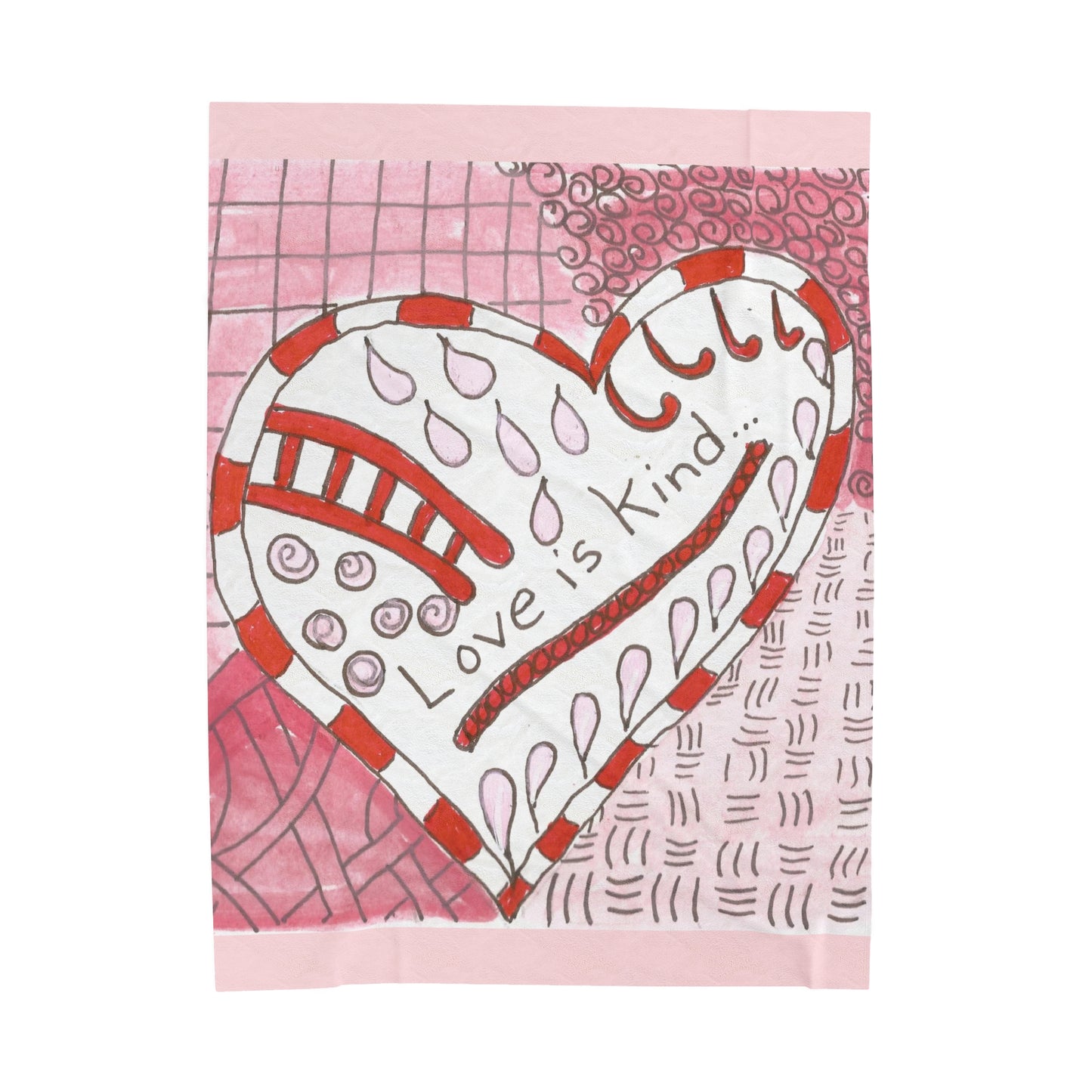 Love Is Kind...Velveteen Plush Blanket
