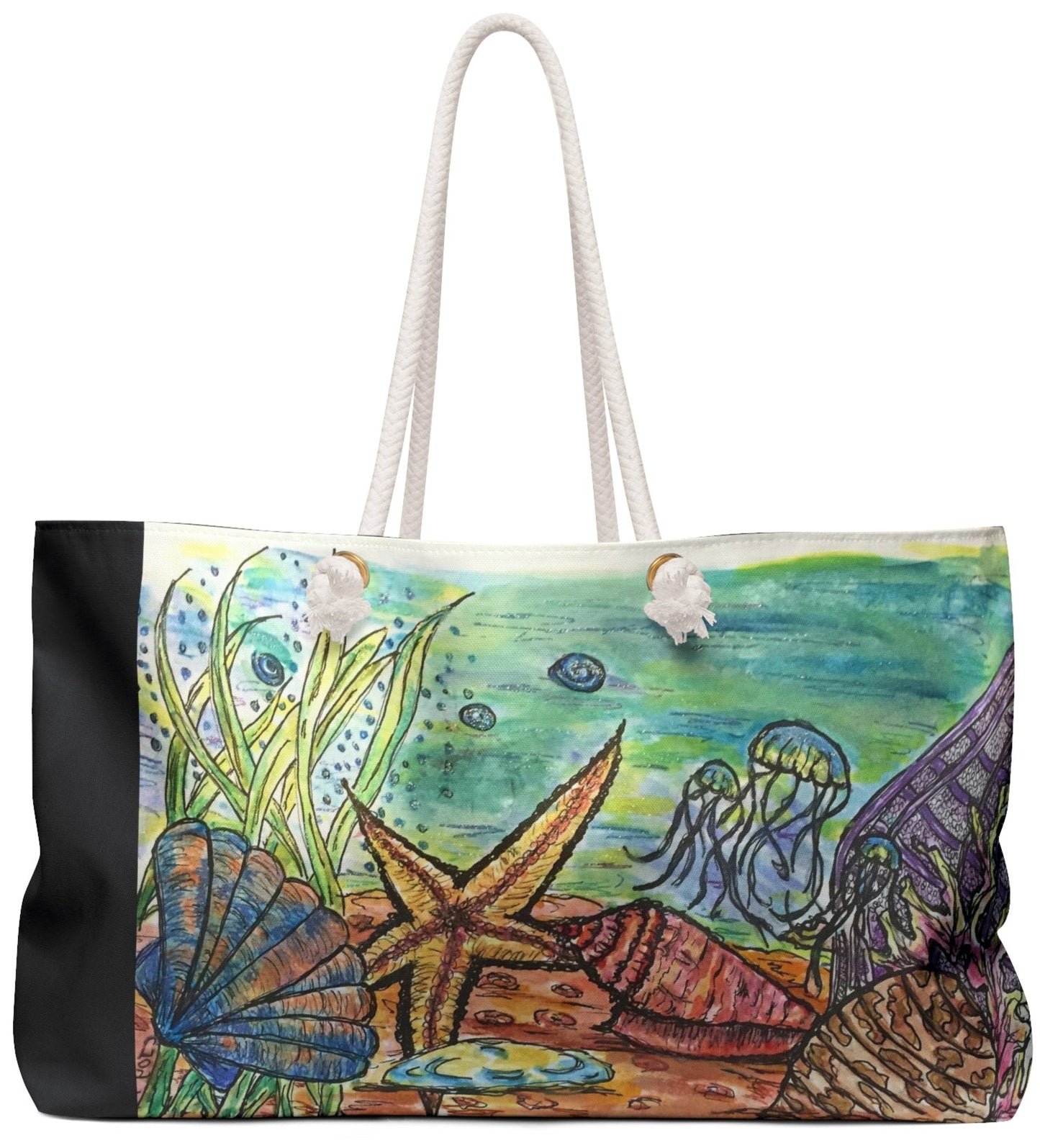 Under Water Fun Beach Days Weekender Bag| Beach Days (Black)