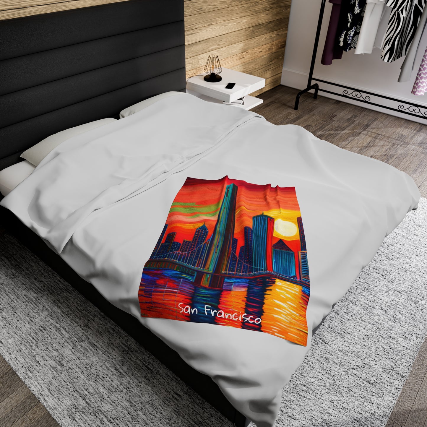 San Francisco Velveteen Plush Blanket