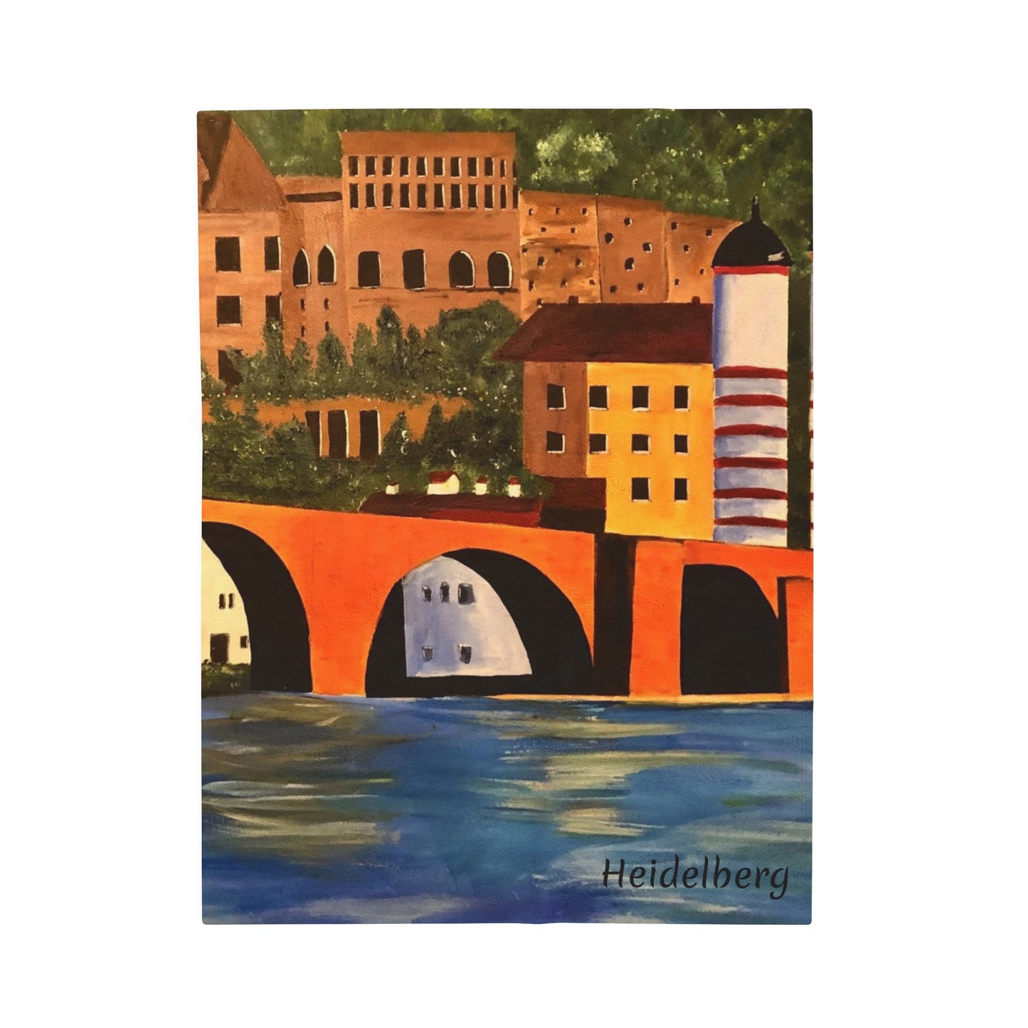 Heidelberg Germany Velveteen Plush Blanket