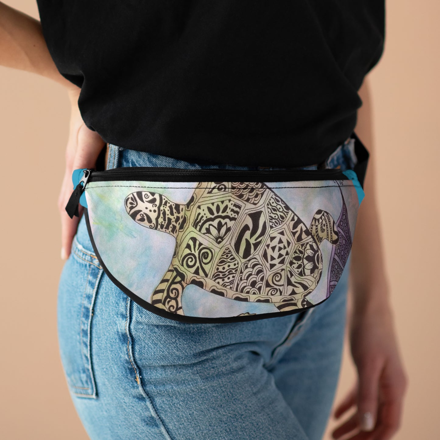 Zentangle Turtle Fanny Pack | Crossbody Bag