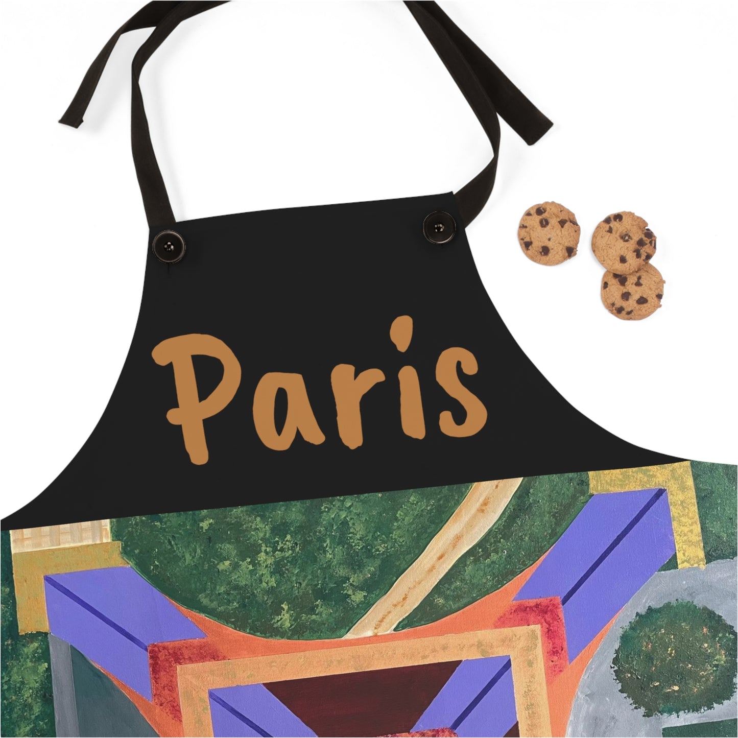 Paris Abstract Eiffel Tower Apron (Black)
