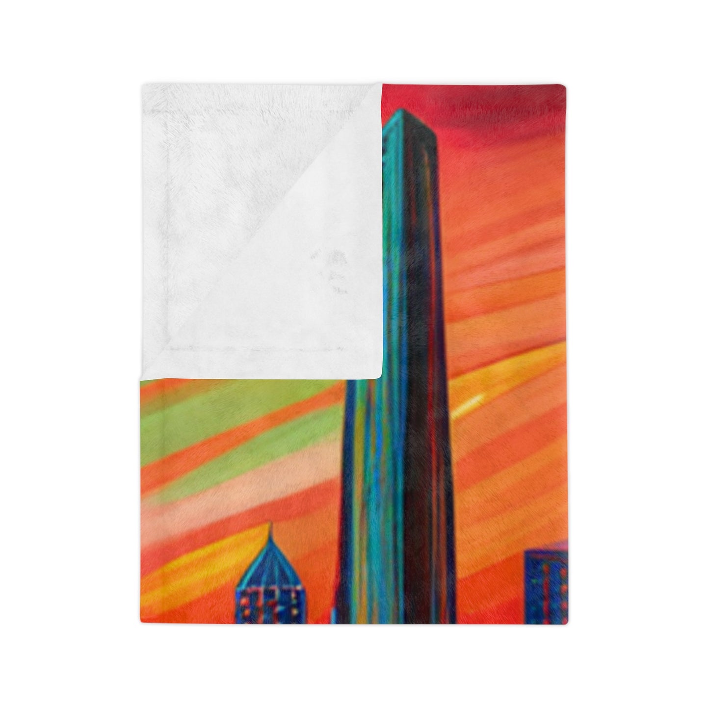 San Francisco Skyline Velveteen Minky Blanket