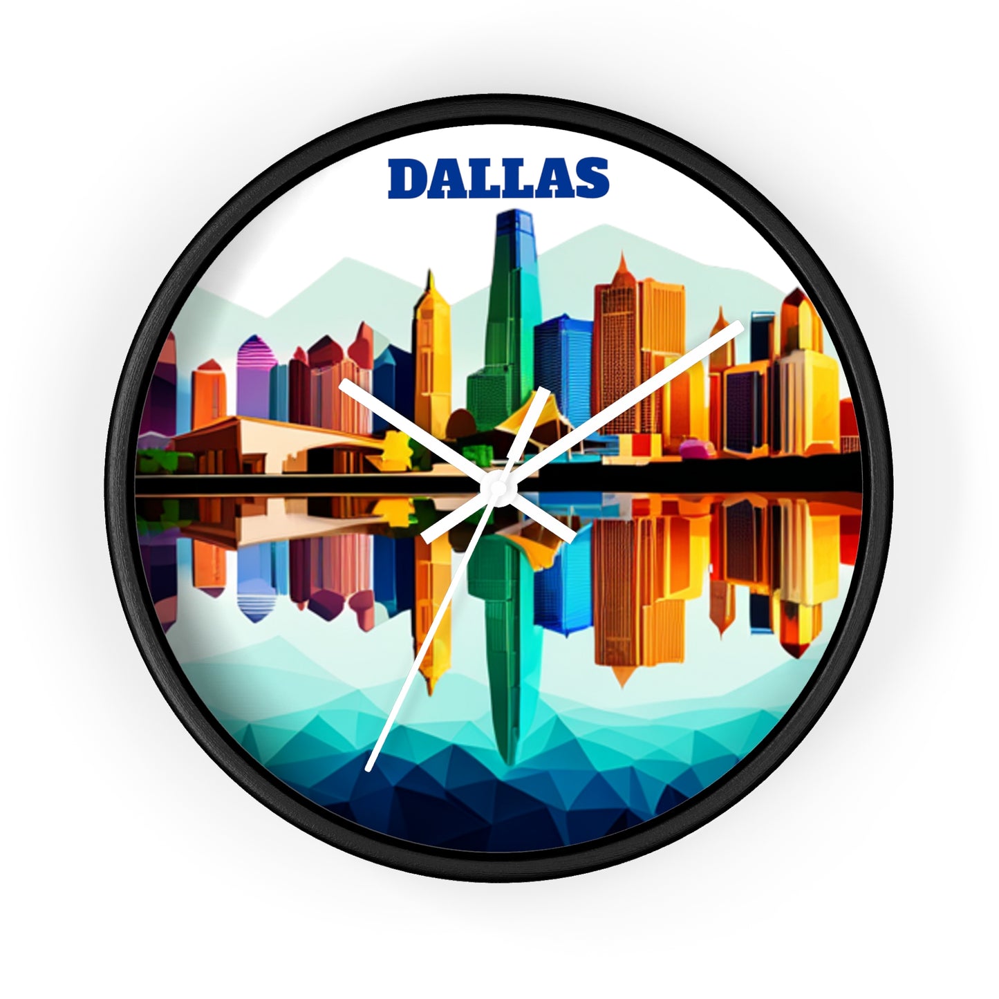 Dallas Texas Reflections Wall Clock