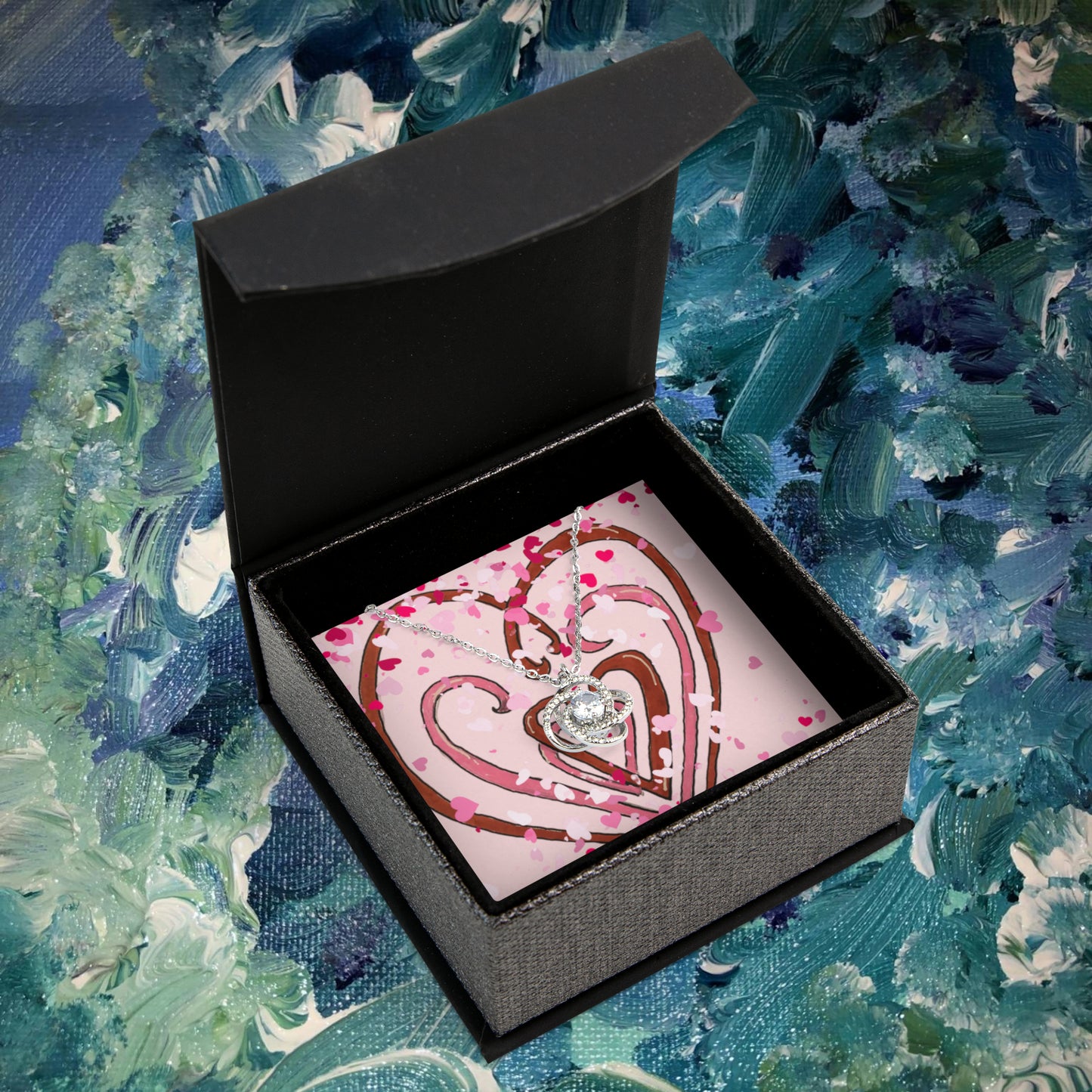 Hearts Intertwined - Love Knot Necklace