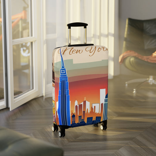 New York City Skyline Luggage Cover