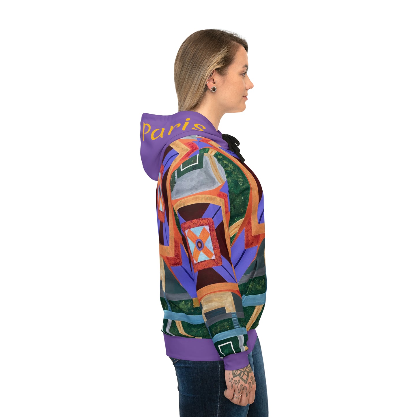 Paris Abstract Eiffel Tower Unisex Athletic Hoodie Sweatshirt