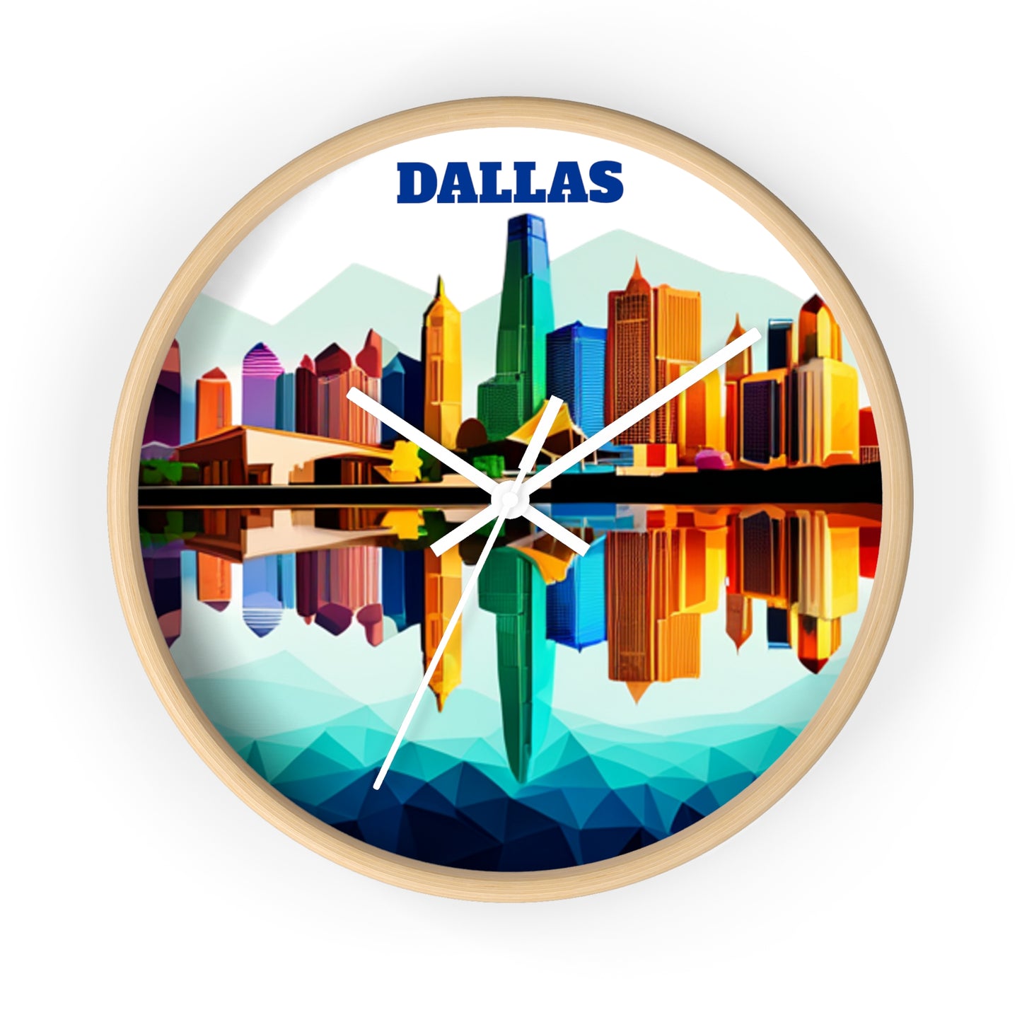 Dallas Texas Reflections Wall Clock
