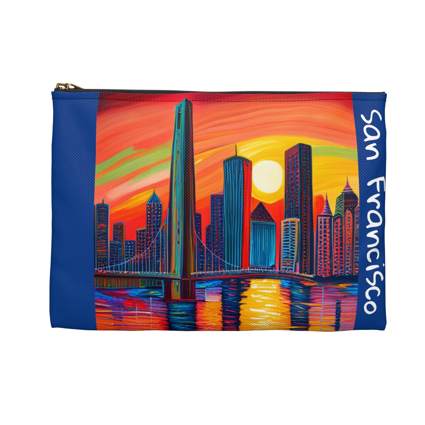 San Francisco Skyline Travel Pouch - Durable and Versatile Cosmetic Bag or Pencil Case