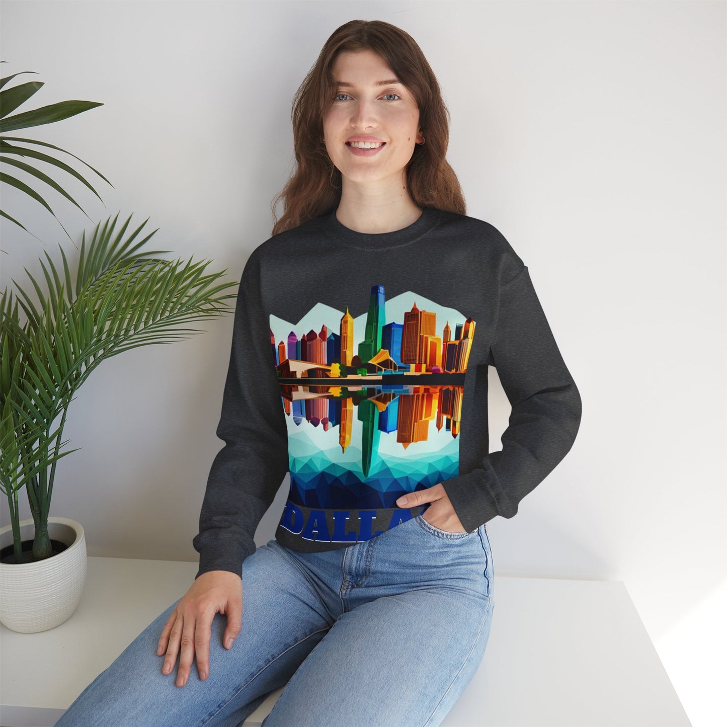 Dallas Texas Reflections Unisex Crewneck Sweatshirt
