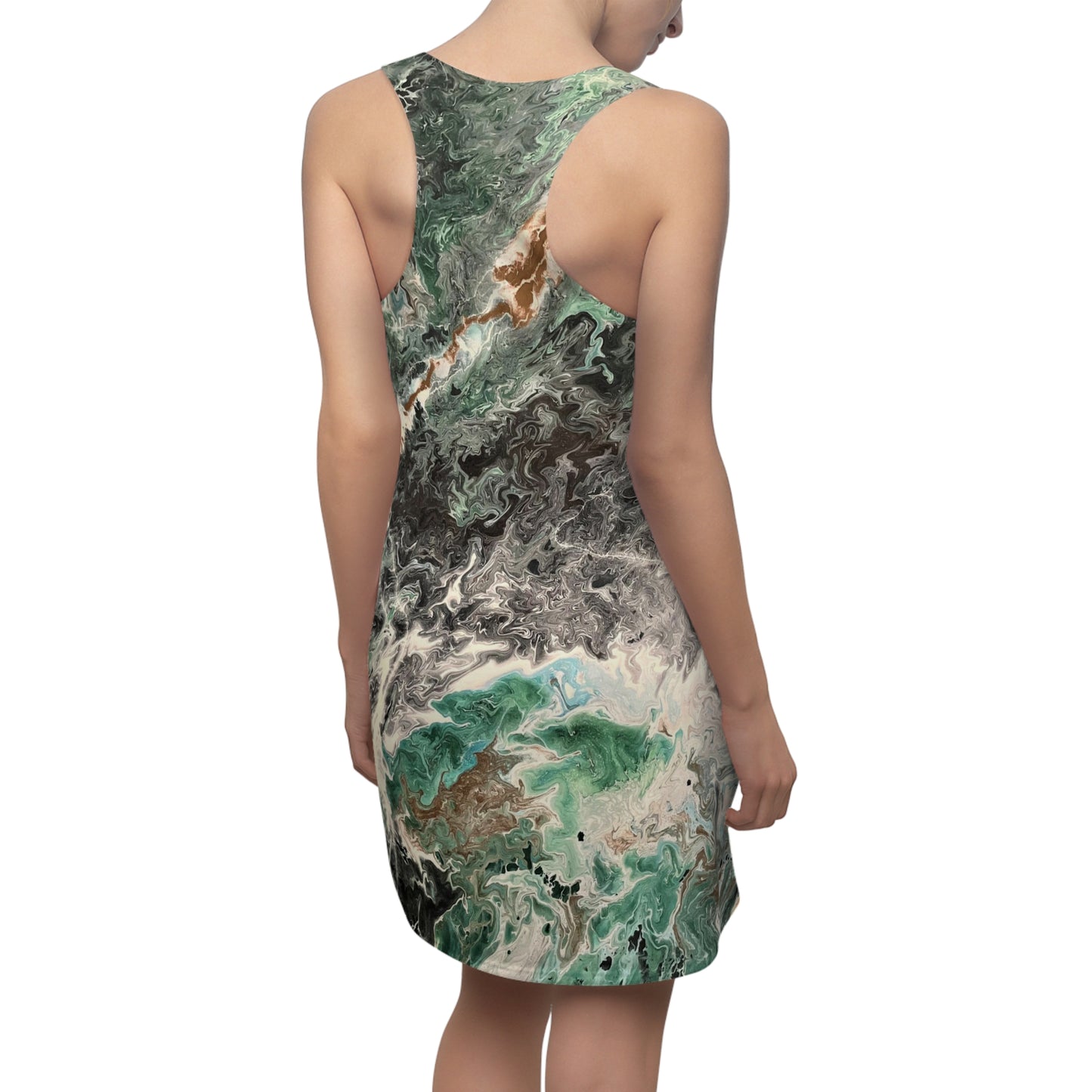 Emerald Swirl Racerback Dress